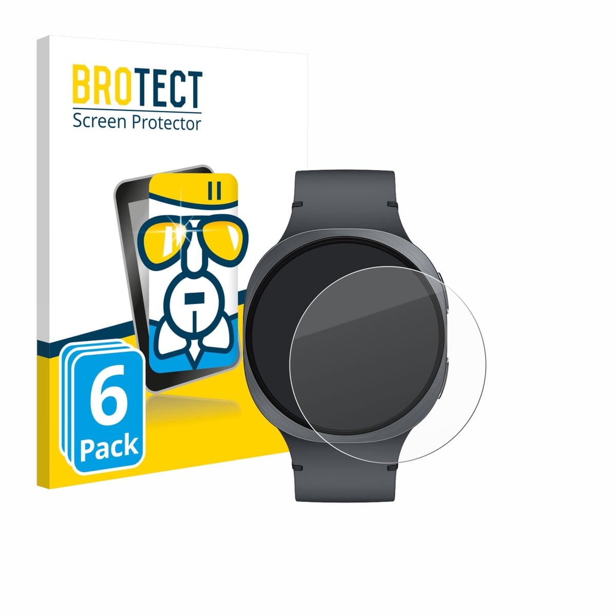 Screenprotector 6 Stuks voor Samsung Galaxy Watch 8 (44 mm) Beschermglas transparant