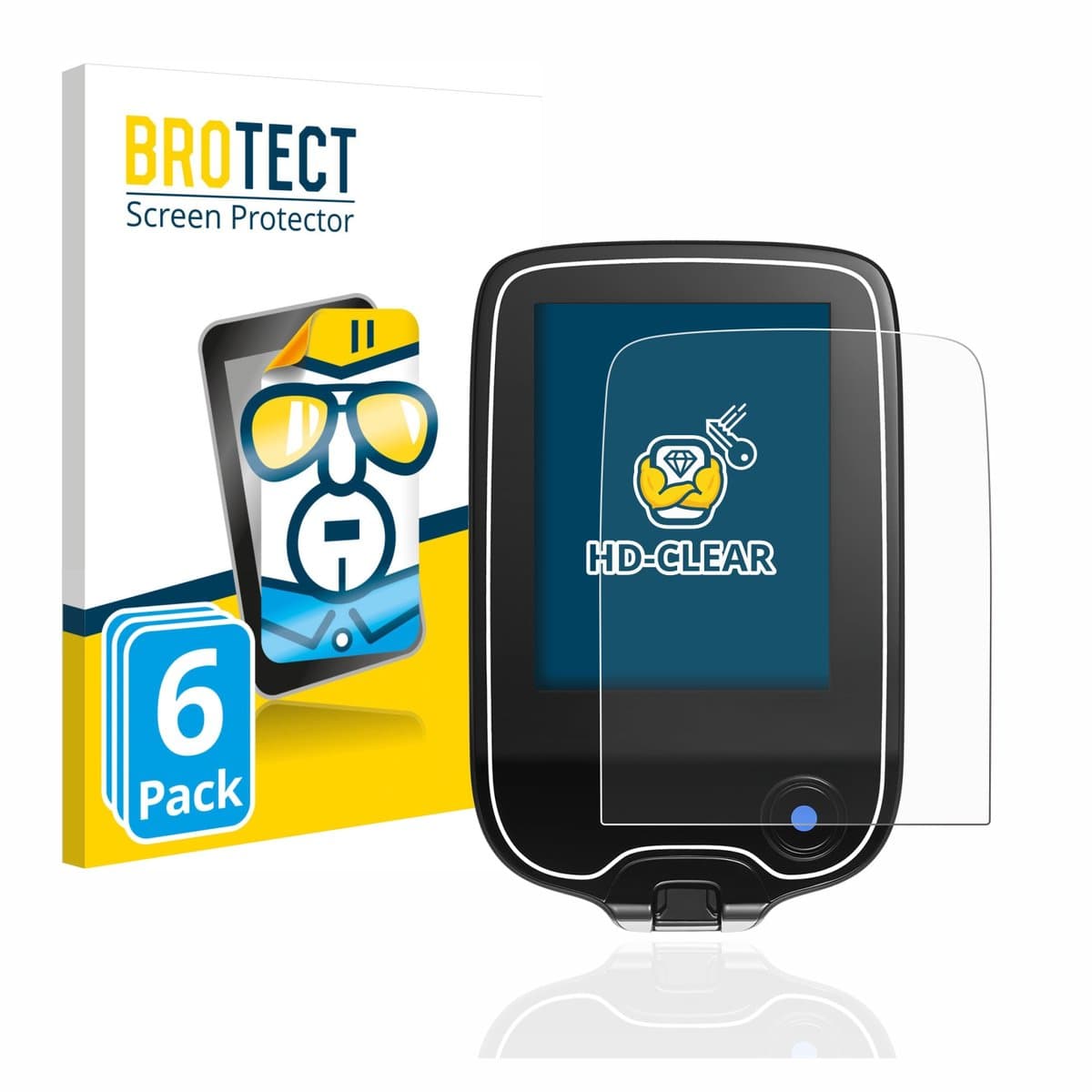 BROTECT - Screenprotector voor Freestyle Libre 2 - Folie Beschermfolie transparant 6 Stuks