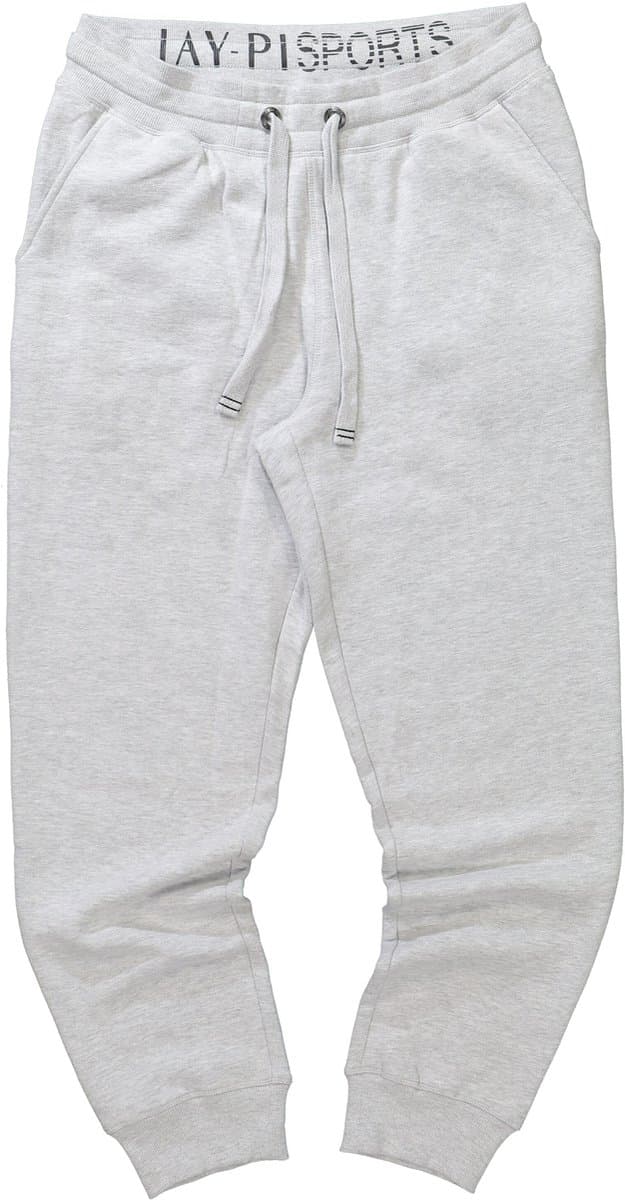 JAY-PI - Heren - Sweatpants met tunnelkoord moderne pasvorm - Grijs melange - Maat XL