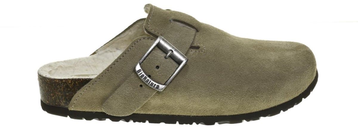 Taupe Clogs Schapenvacht Bionatura maat 45