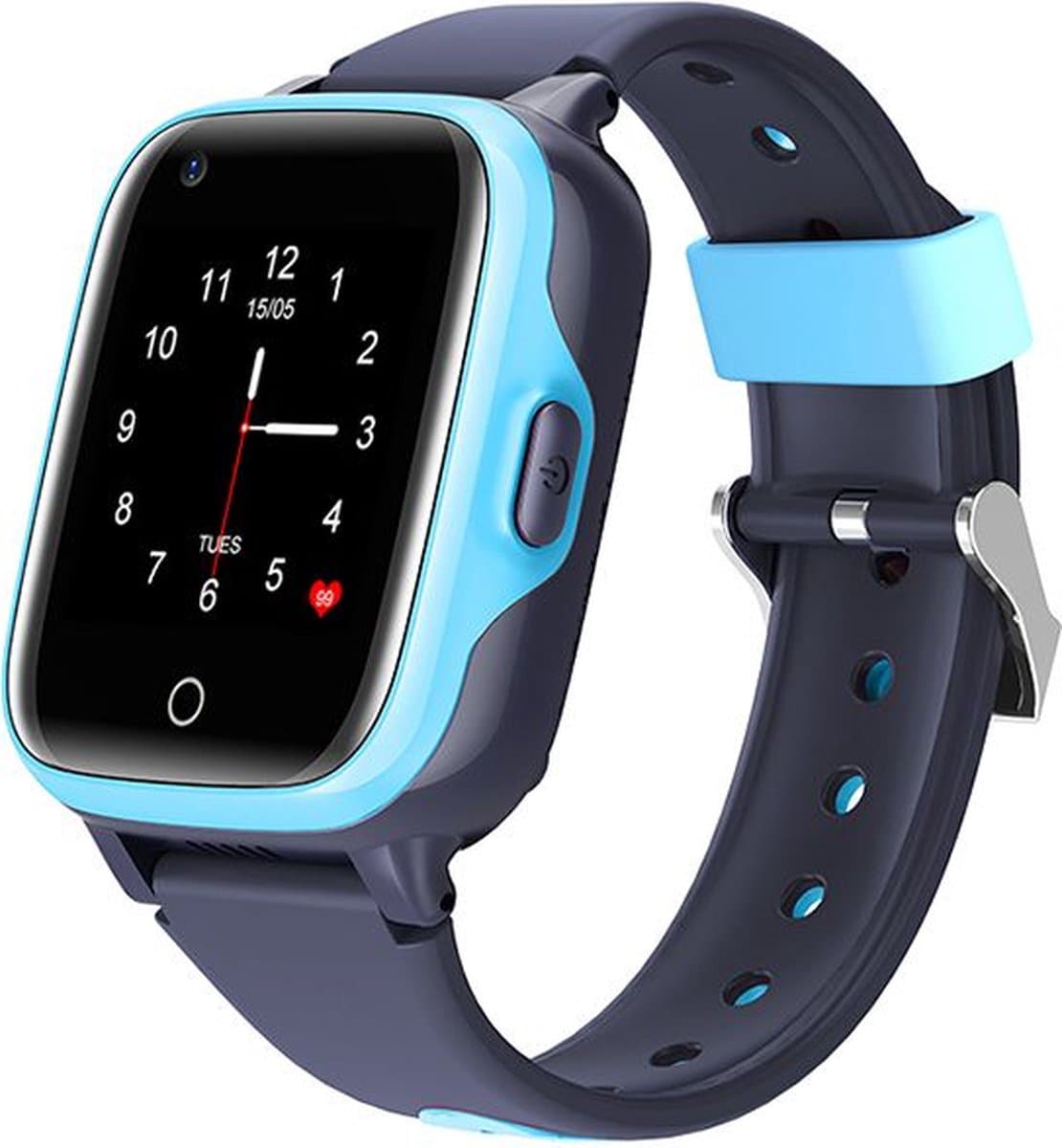 Zalou Kinder Smartwatch Blauw - WhatsApp & Videobellen- Smartwatch & GPS Tracker - Wifi & 4G - SOS Alarm - Camera - Spatwaterdicht - Simkaartpoort - Kinderhorloge - Jongen en Meisje