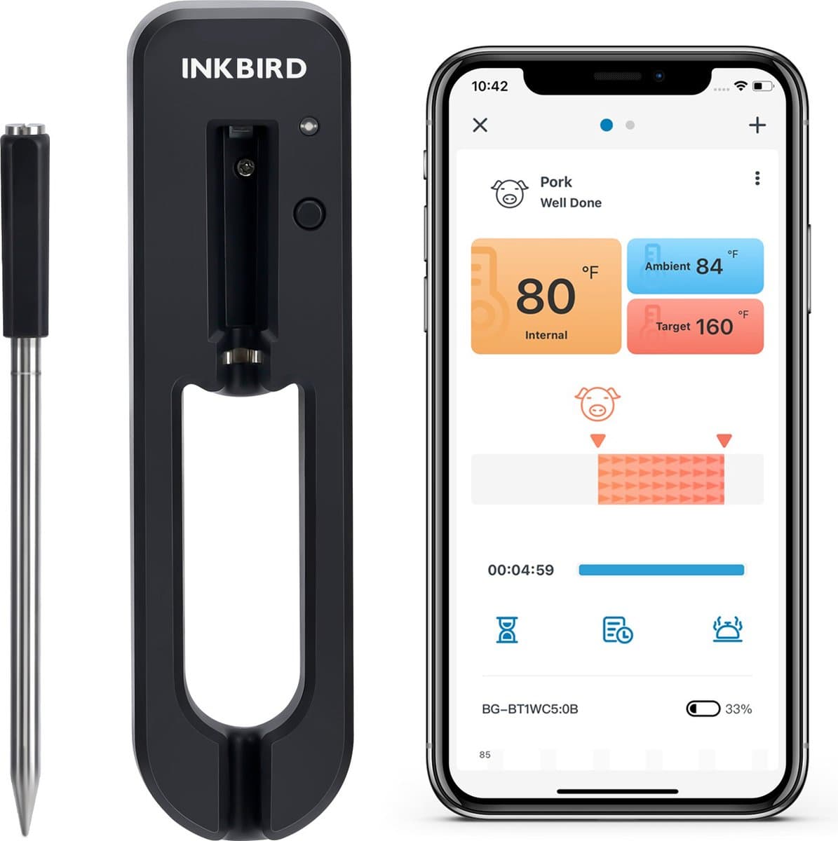 Inkbird Draadloze Smart BBQ vleesthermometer Keukenthermometer
