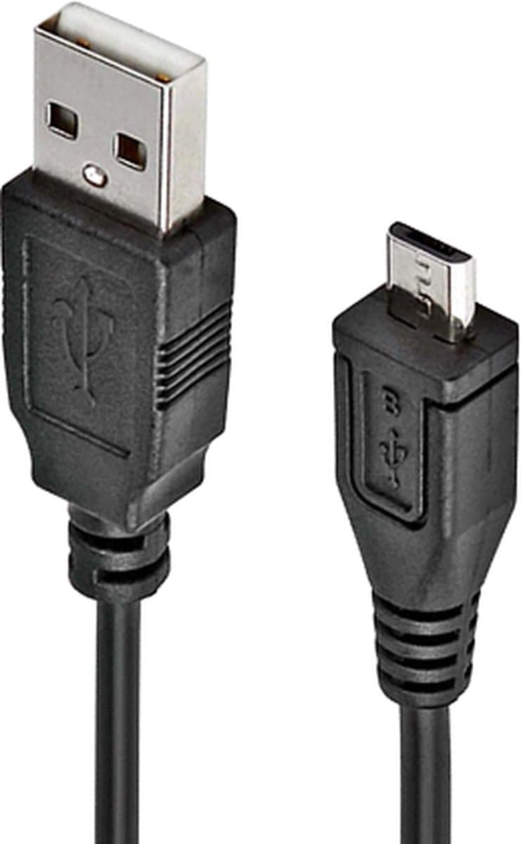 Laadkabel - oplaadkabel micro usb 1,2 meter - micro usb laadkabel - micro usb - zwart