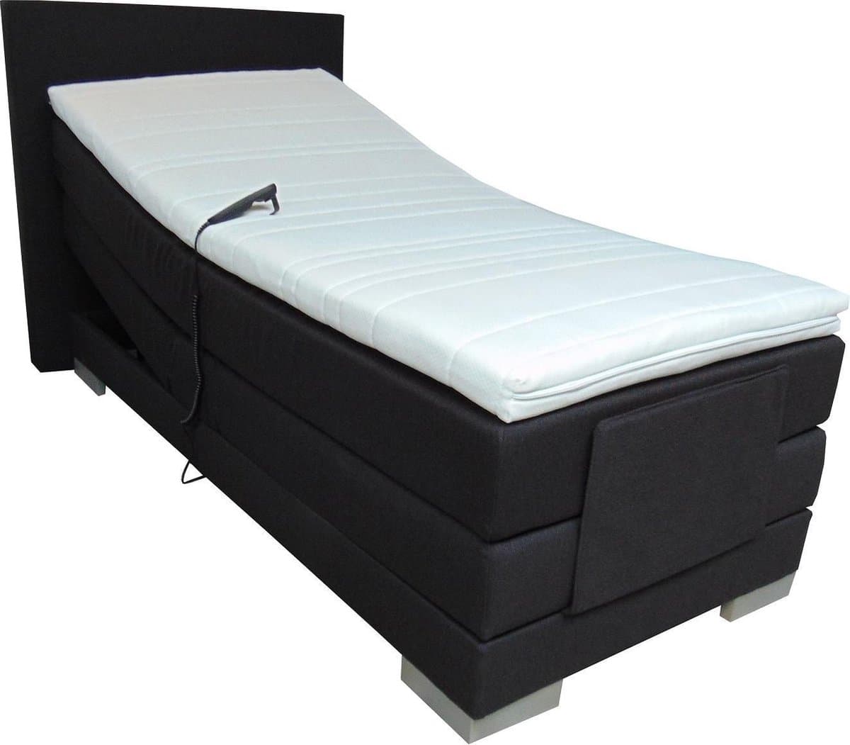 Slaaploods.nl Cool - Elektrische Boxspring inclusief matras - 80x210 cm - Zwart