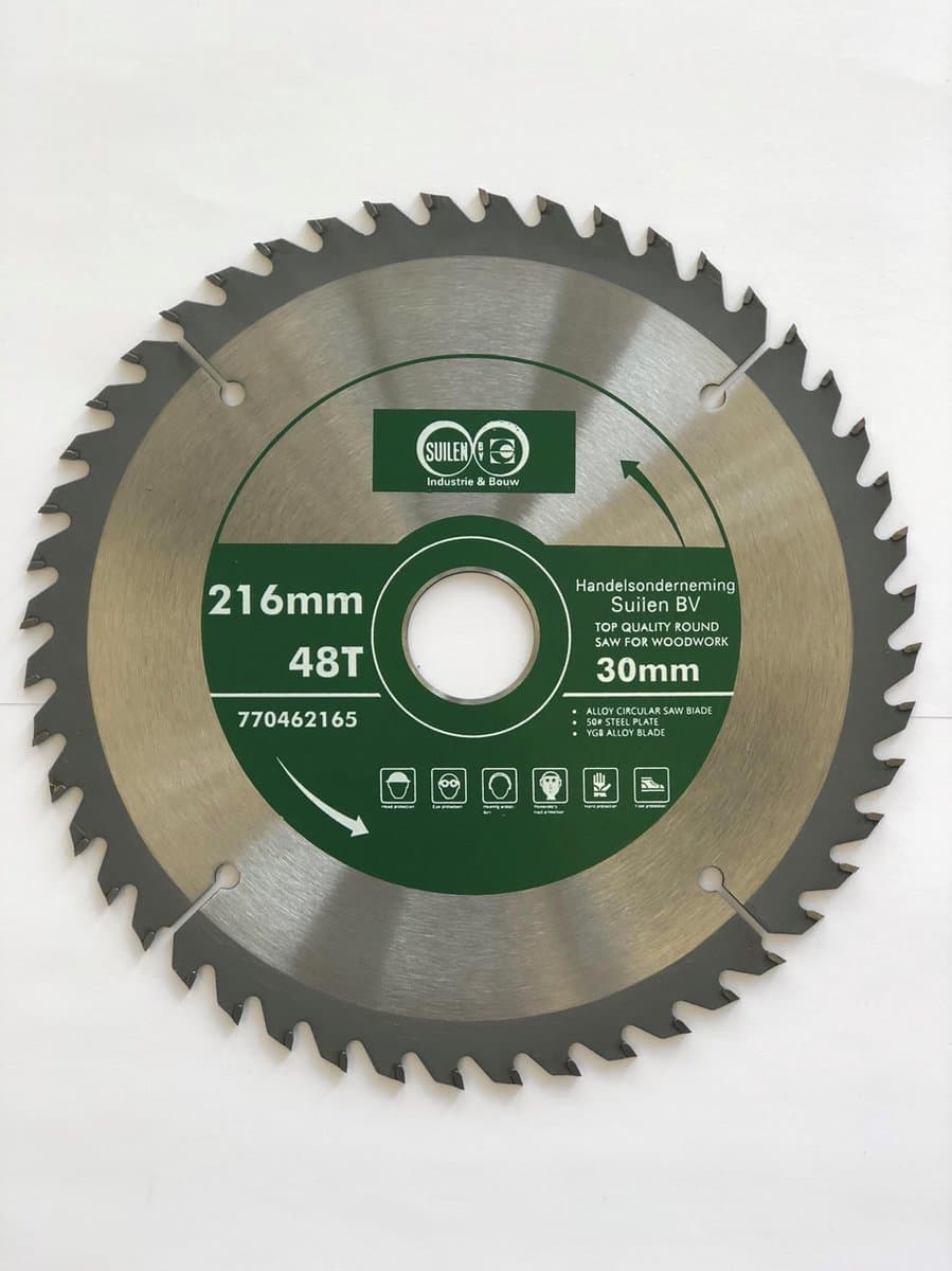 Suilen Zaagblad voor hout  216 mm 48 tanden Asgat 30 mm