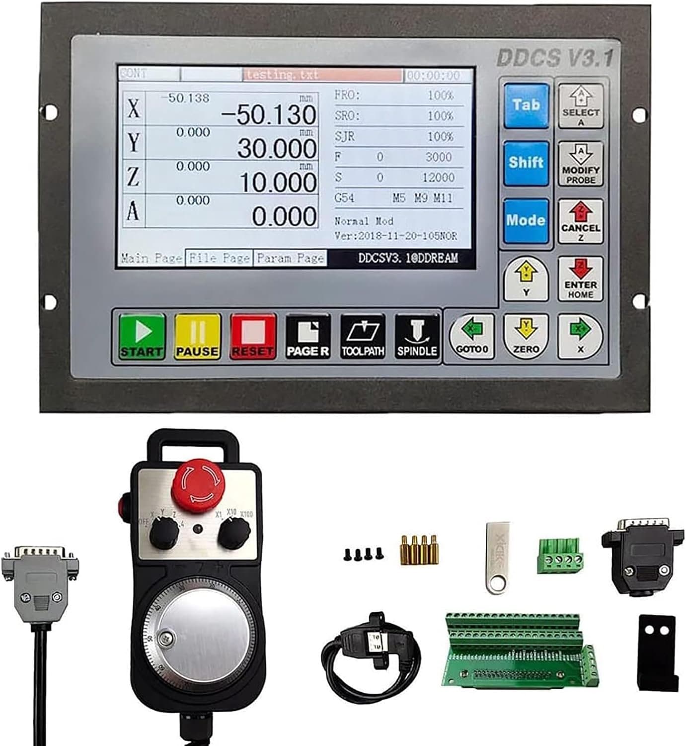 RATTMMOTOR CNC Control System DDCS V3.1,CNC Offline Motion Controller PLC 500kHz + 100PPR CNC Handwheel MPG with - ShopVlot