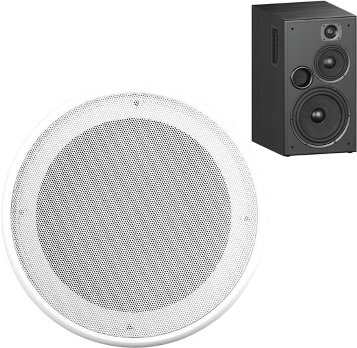Luidsprekerrooster Metaal - Afdekking Speaker - Auto Interieur - Ruimtebesparend Ontwerp - 20 cm - Wit
