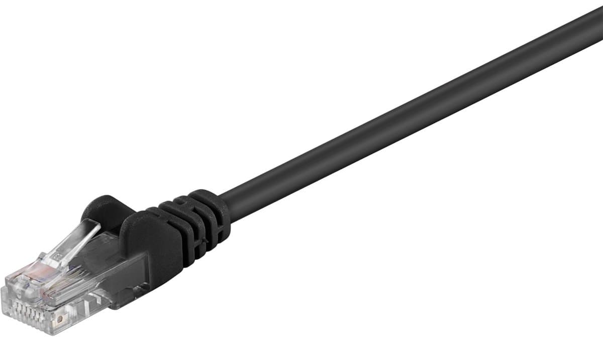 Wentronic CAT5E Netwerkkabel - RJ45 - Zwart - 15 m