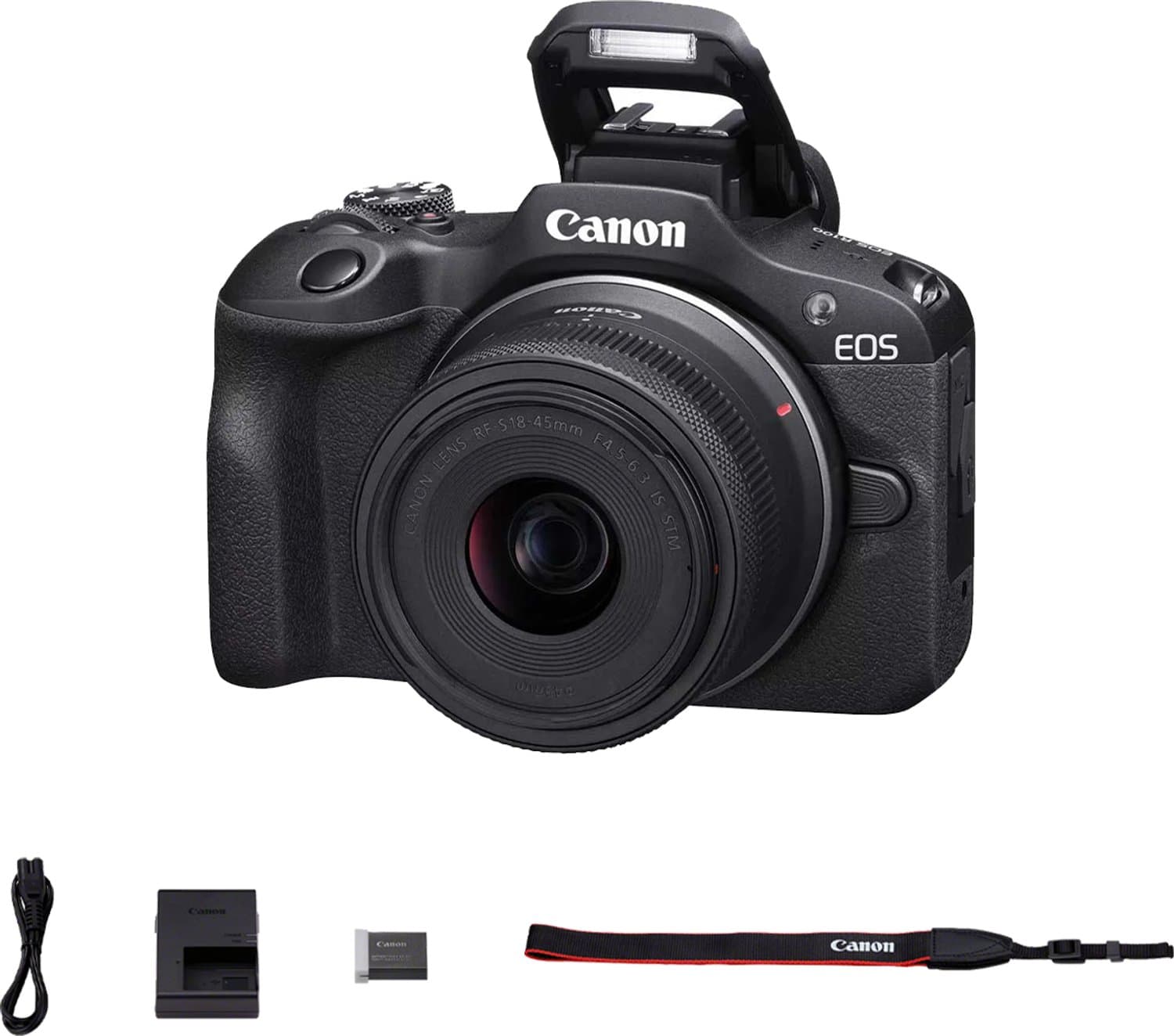 Canon EOS R100 Zwart + 18-45mm