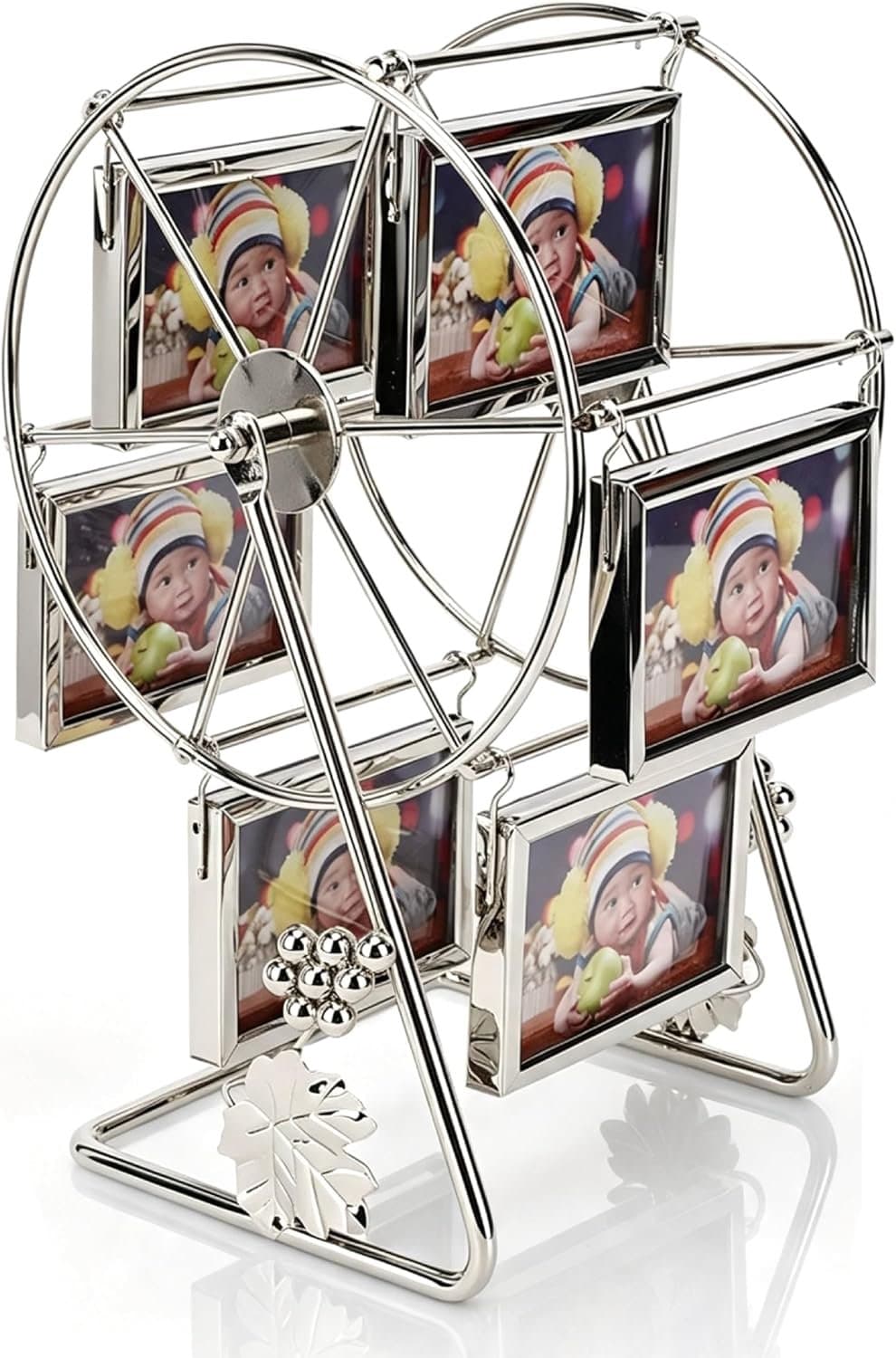 Photo Frame, Rotating Ferris Wheel Photo Frame Desk Tabletop Vintage Photo Frame Unique Rotating Wheel Rack Photo Photo Frame Wedding Photography Stud