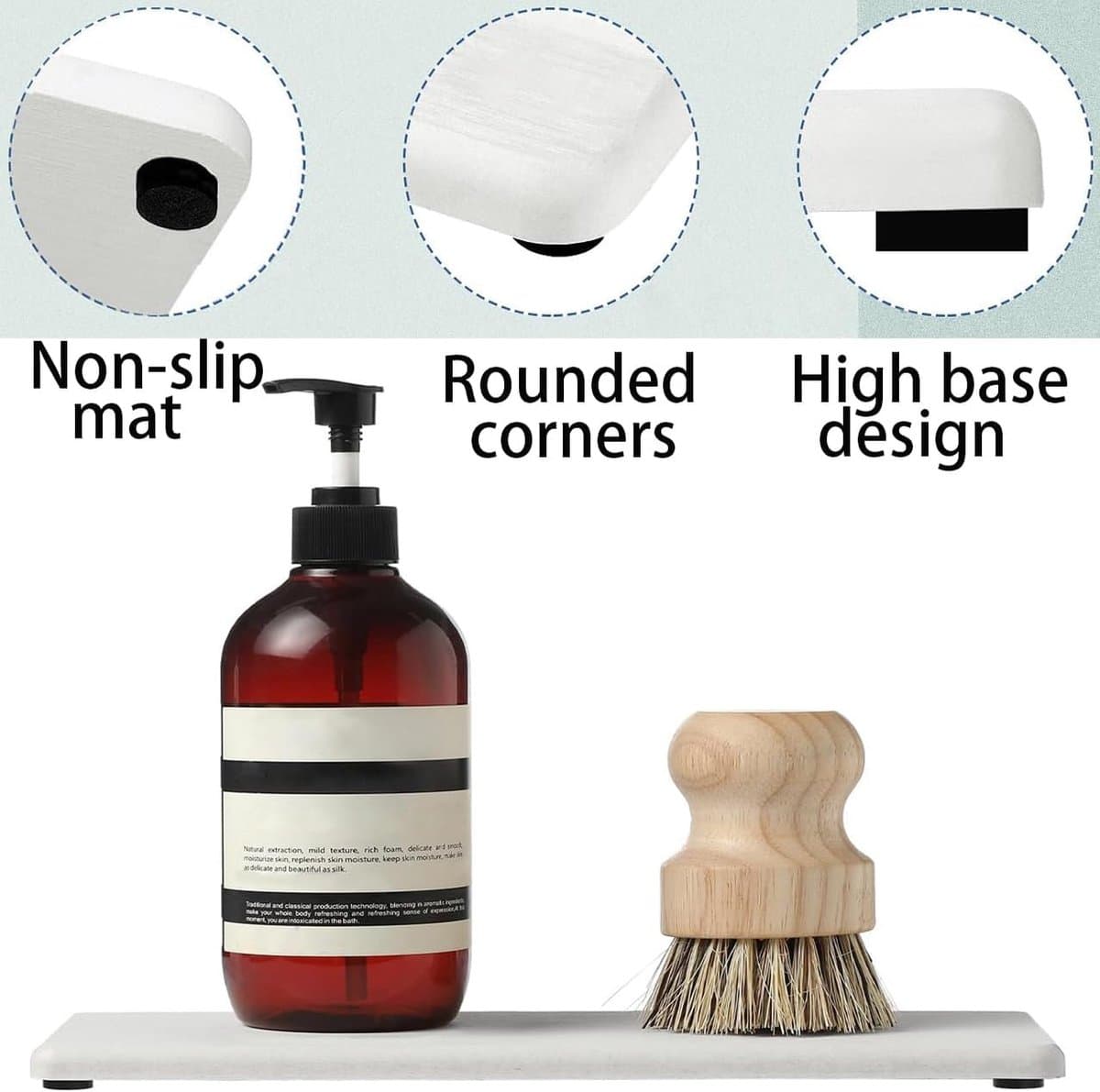 Onderzetters van absorberend diatomee, 2 stuks, moddertablet met hoge absorptiesnelheid voor waterabsorberende onderzetters voor de keuken (wit + donkergrijs)