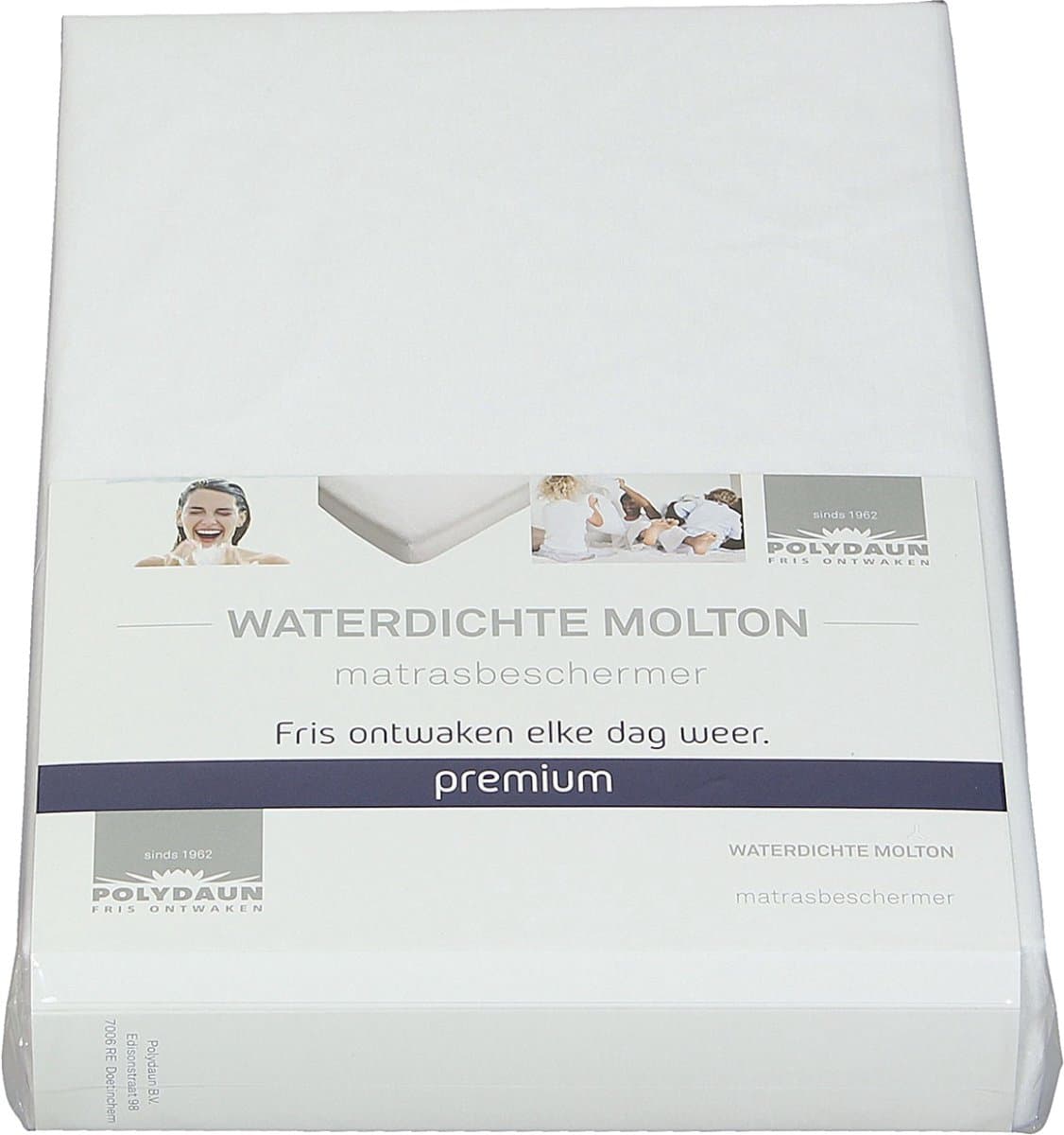 Polydaun Moltonhoes Waterdicht - 140 x 190/210 cm - Wit