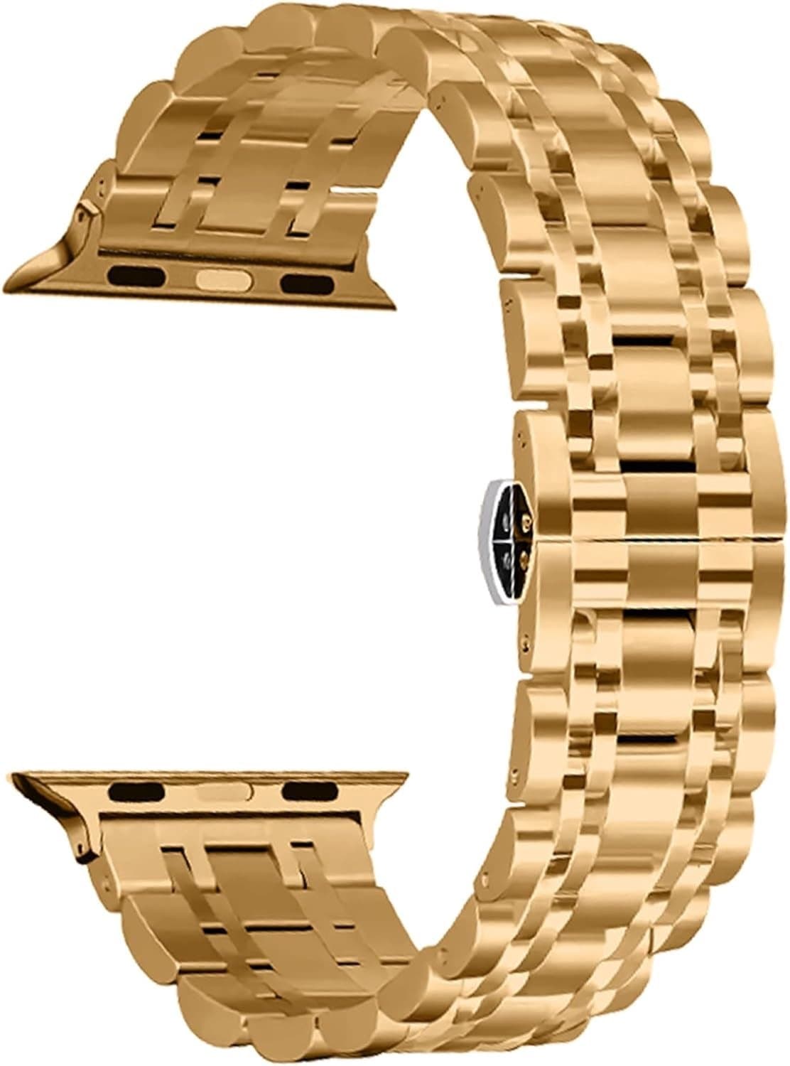 Stalen horlogeband voor 38 mm/40 mm/41 mm Apple Watch, unisex vervangband, geschikt voor 42 mm/44 mm/45 mm/49 mm, duurzame en stijlvolle horlogeband