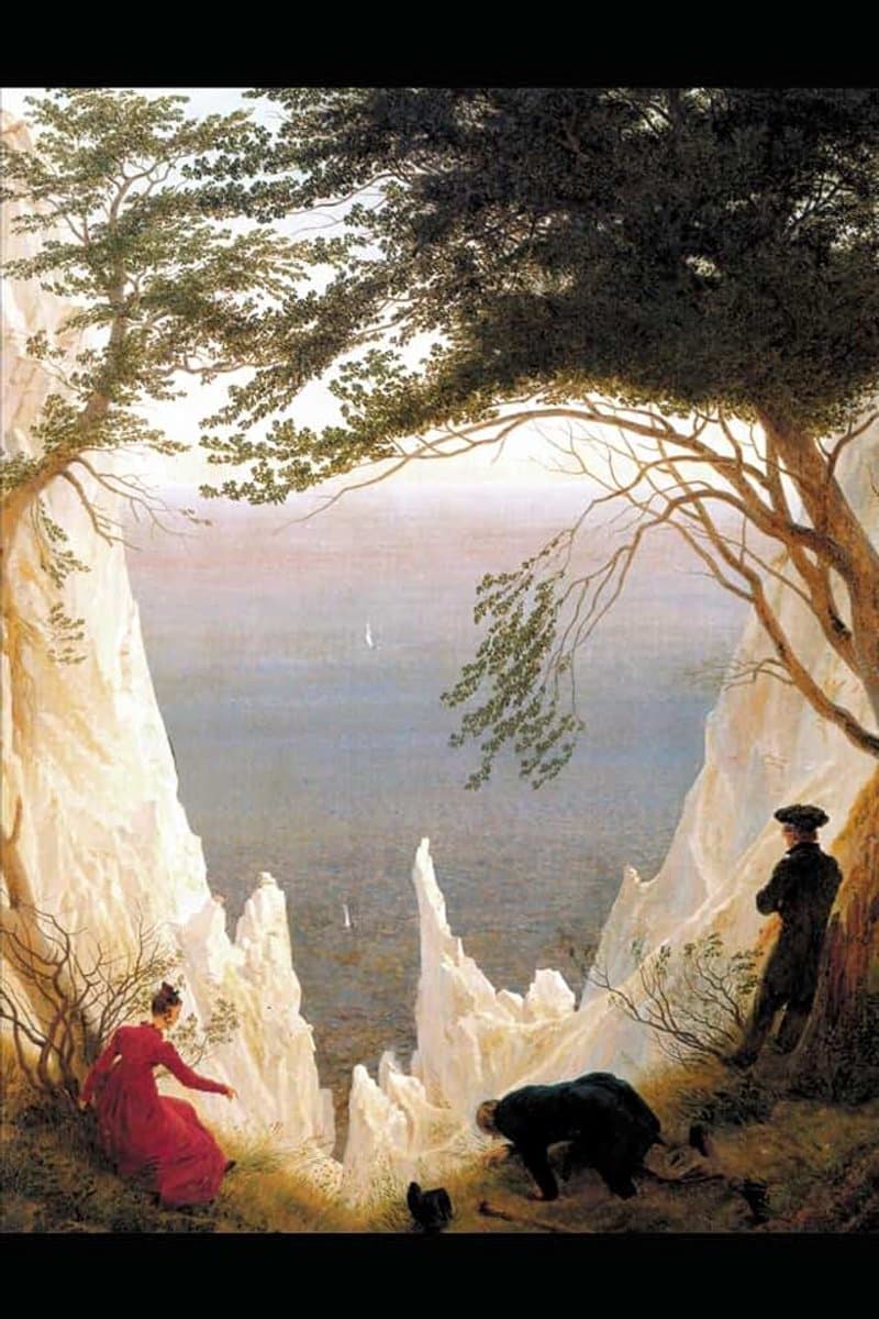 Notebooks: Chalk Cliffs on Rügen (Kreidefelsen auf Rügen) – Caspar David Friedrich 120 Lined Pages