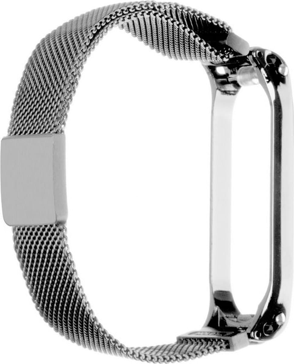 Tacticals Stalen Horlogebandje voor Xiaomi Mi Band 5/6 - Zilver