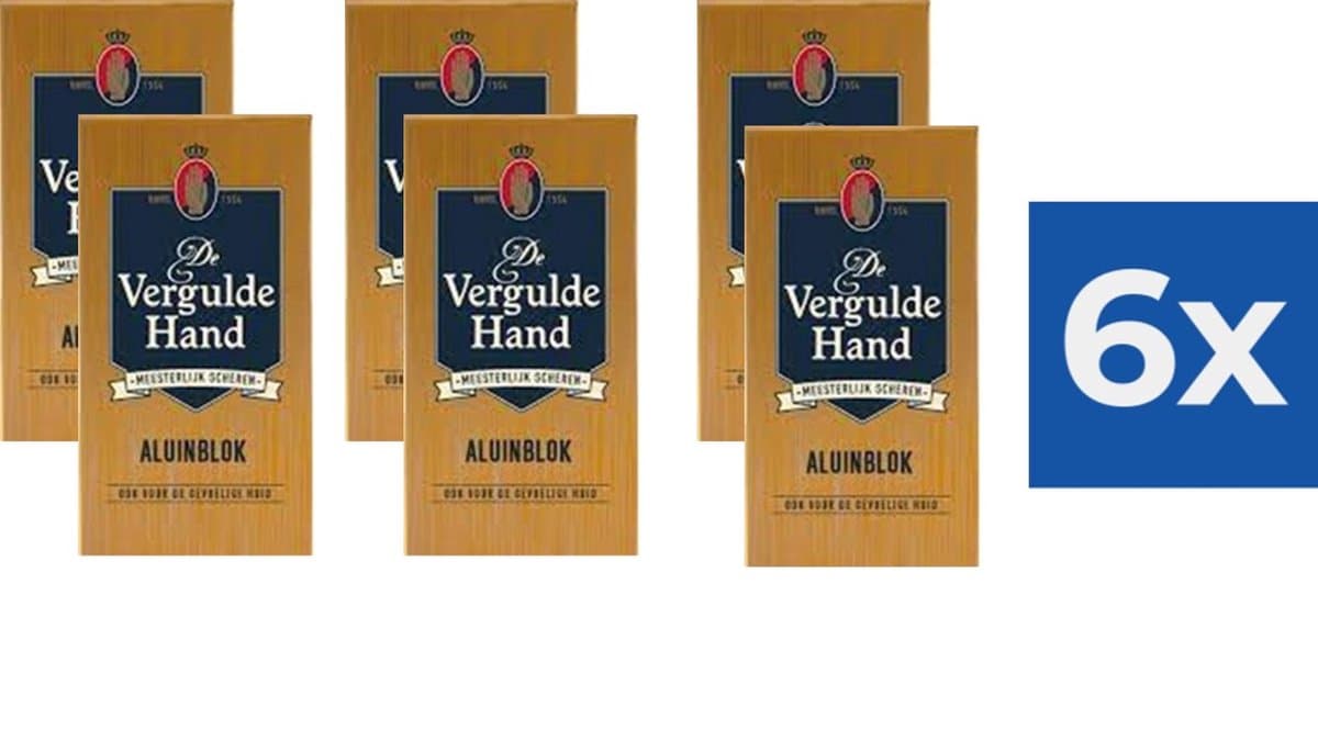 De Vergulde Hand Aluinblokjes - Voordeelverpakking 6 stuks