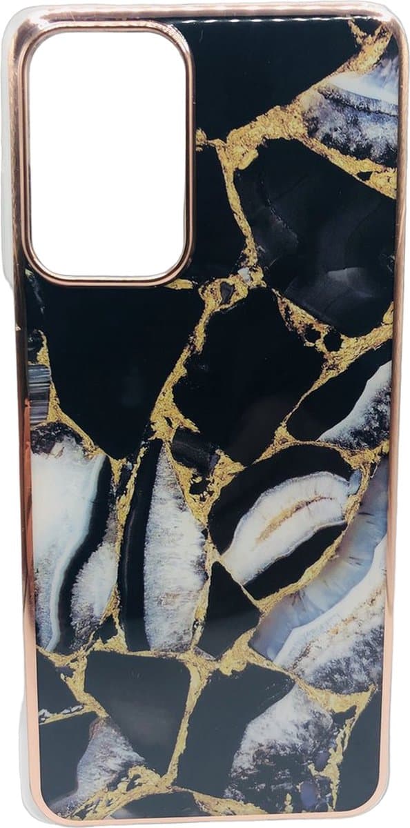 Luxe Marmer Back Cover hoesje - Geschikt voor Samsung Galaxy A53 / A53 5G - Marmer - Luxe - Zwart