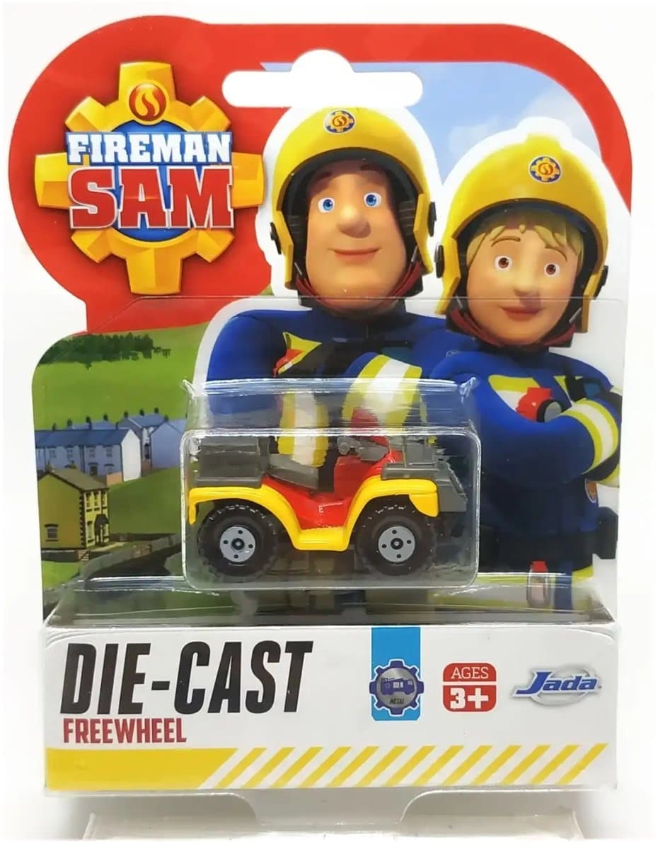 Dickie Toys Brandweerman Sam Quad Bike - 7 cm - Die Cast - Metaal - Voertuig