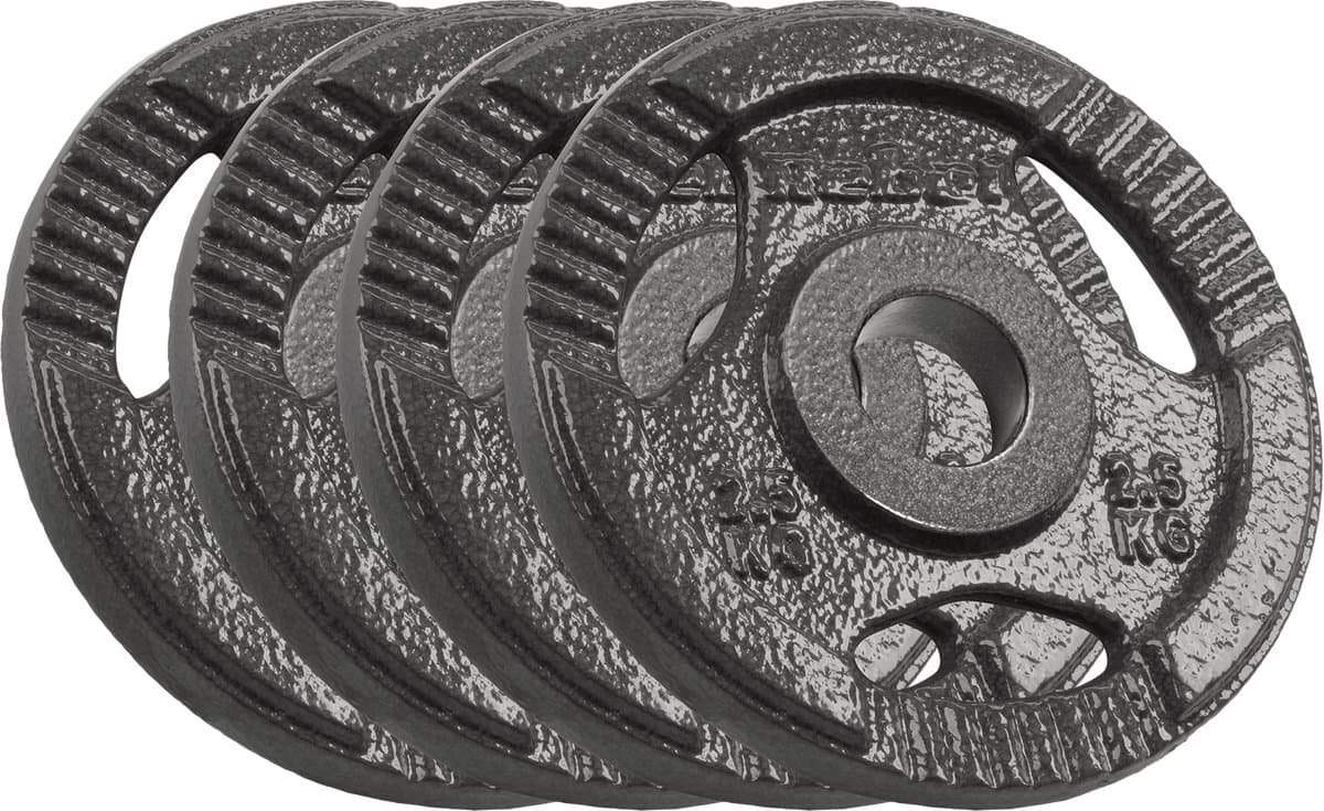 Rebel Active Serie - Gietijzeren Halterschijven - 2.5 kg - 4 Stuks - 51 mm Gatafmeting