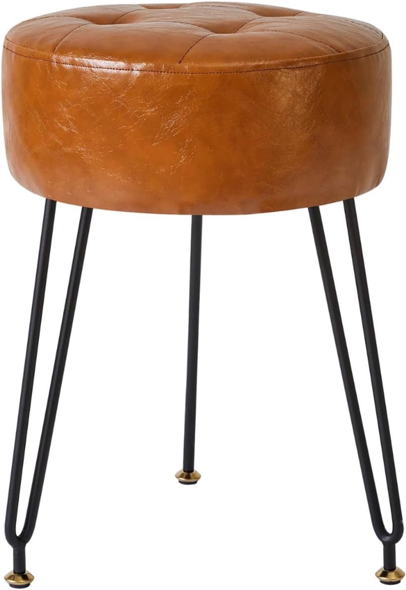 QIN® Kaptafel Stoel - Stoel - Kruk - Lichtbruin - 30cm x 30cm x 46cm