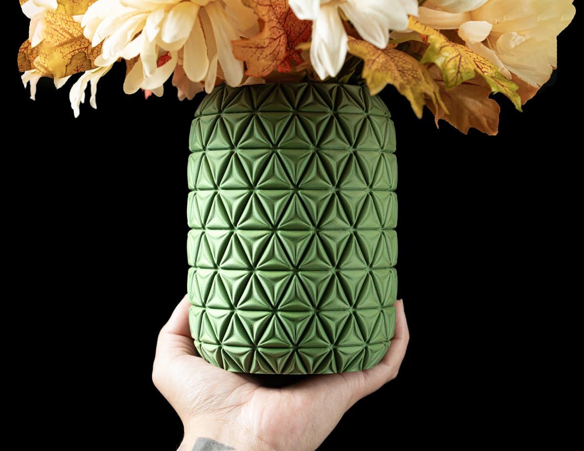 Skushy Vaas Trivo - Geschikt voor LEGO Bloemen en Bouwsteenbloemen - Moderne Designvaas voor Droogbloemen en Kunstbloemen - Sculpturale Decoratieve Vaas - Premium Woondecoratie