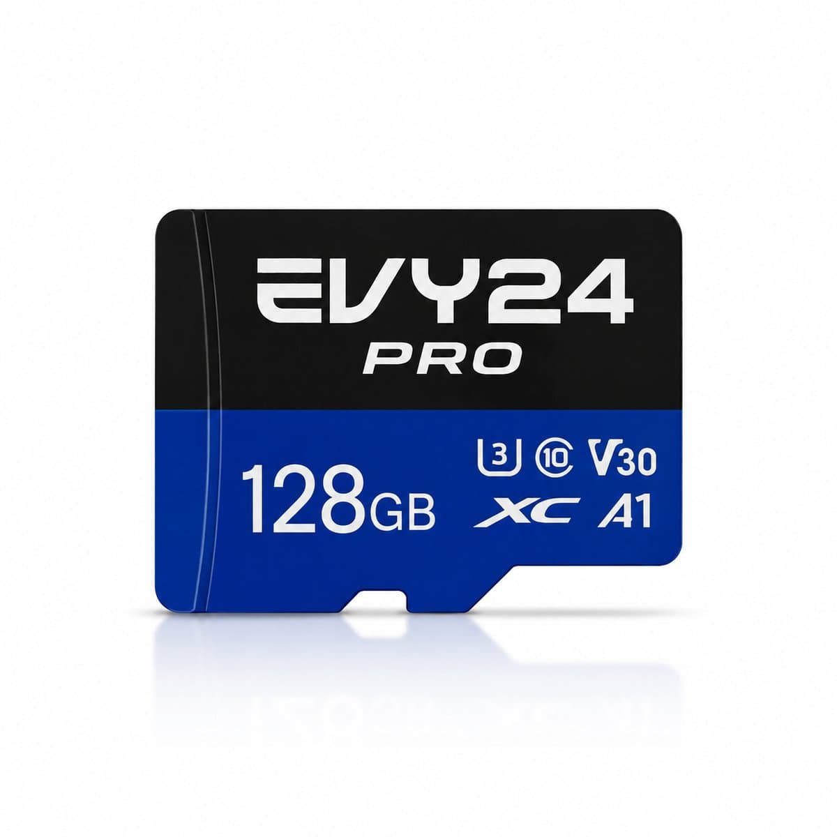 Evy24 Micro SD Kaart 128GB - A1 U3 V30 Class 10 - Hoge Snelheid 160MB/s - Geschikt voor 4K Video, Smartphone, Camera, Drone en Nintendo Switch - Met Adapter