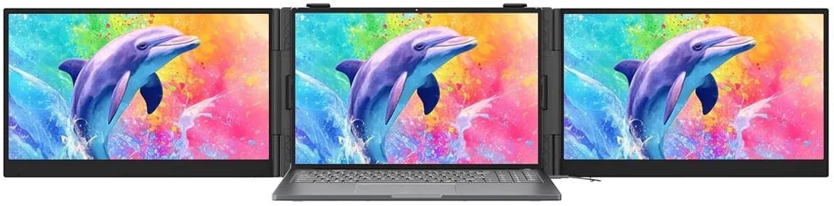 Blackview DCM8 Pro 15,6" FHD, Dual-Screen Draagbare Monitor met Echt 1-Kabel-Setup (USB-C), 4,5 mm, 1 kg, Oogbescherming, voor Laptop/Telefoon/Switch/PS5