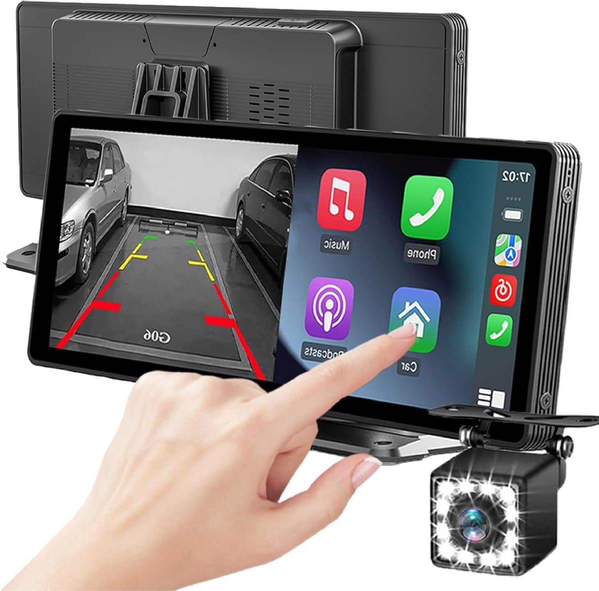 CarPlay Scherm Auto - Navigatie Tablet - Veilig Rijden - Draadloze Connectiviteit - 1026 inch - Zwart