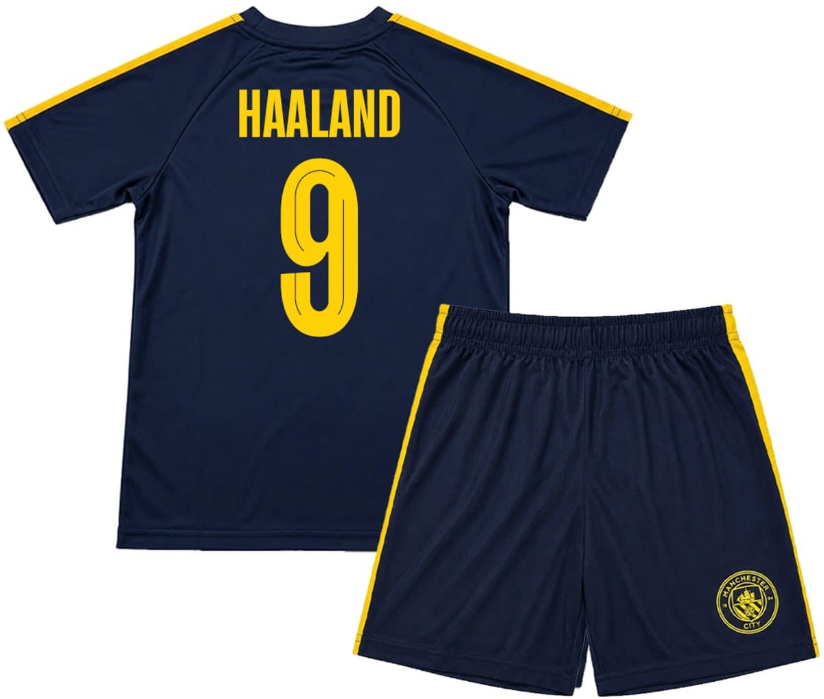 Haaland Manchester City Voetbaltenue Uit - 2026-2027 - Voetbal Tenue Kinderen - Shirt en Broekje - Jongens en Meisjes -- Maat 152