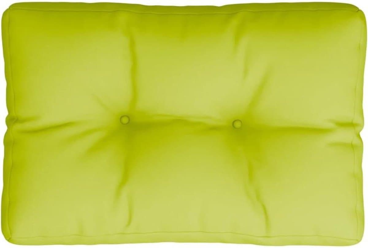 Palletkussen - Bankkussen Zitkussen - Buiten Zitten - Waterbestendig - 60x40x12 cm - Heldergroen