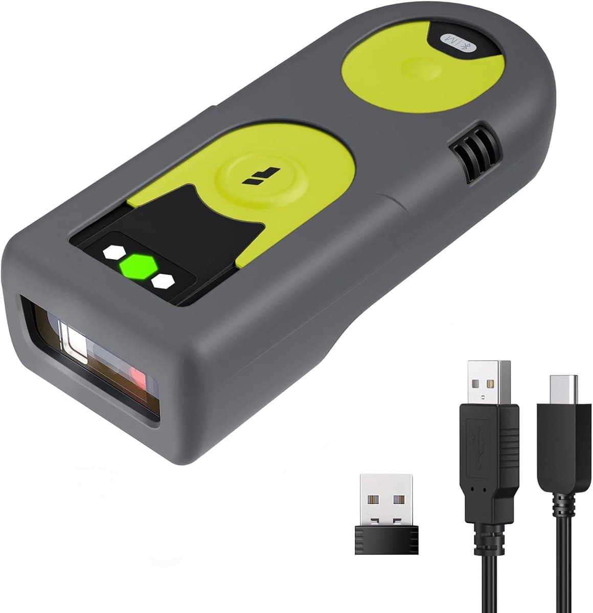 Inateck BCST-42 Barcodescanner, Bluetooth 2D met 2,4 GHz USB-adapter, leest barcodes van beeldschermen, exclusieve sneltoetsen