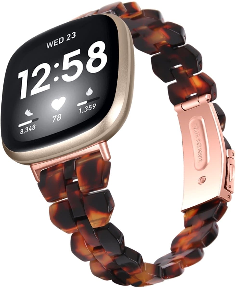 Voor Fitbit Versa 3 / Sense Universal Rhombus hars horlogeband (Hawksbill)