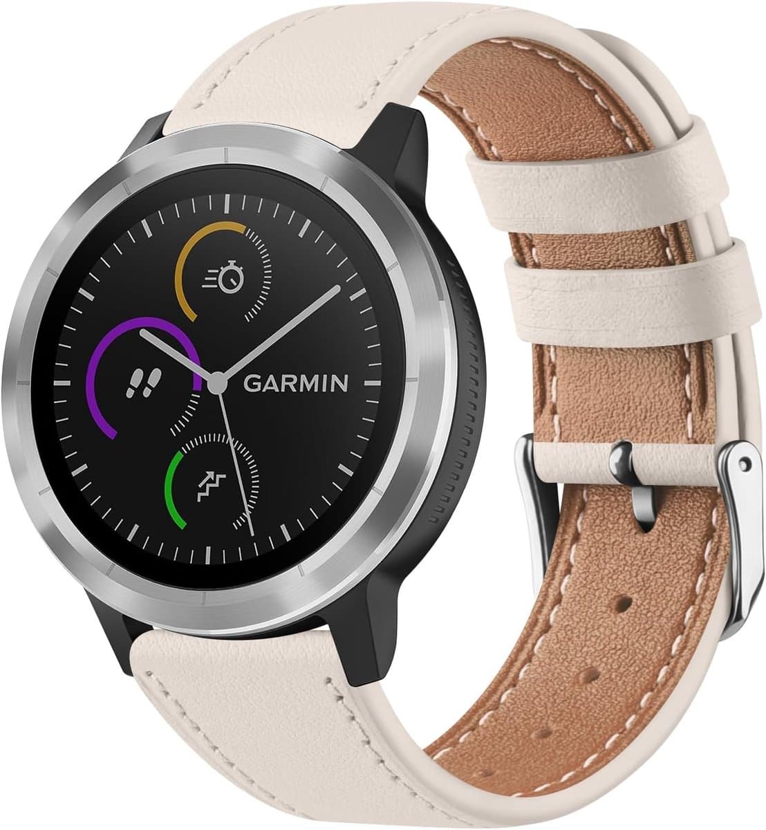 Horlogeband voor Garmin Vivoactive 3/5/Venu - Leer - Vervangband met snelle bevestiging - Stijlvol en comfortabel - ShopVlot