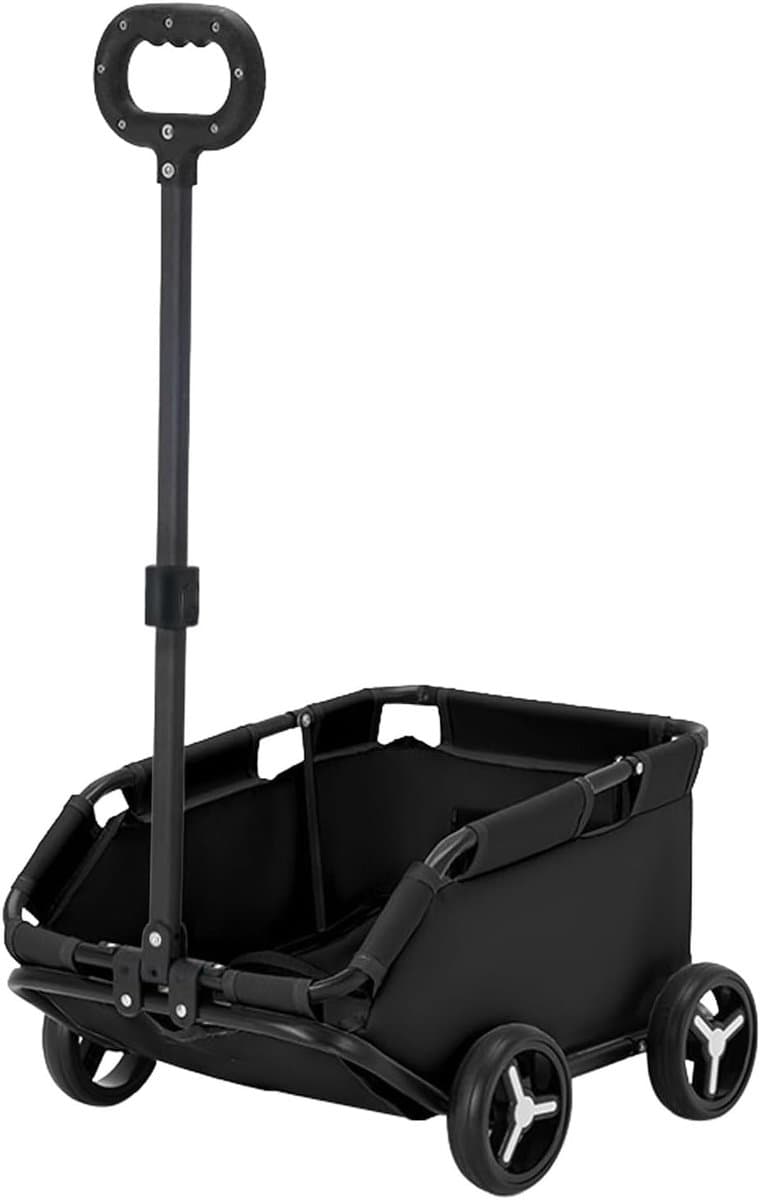 Huisdierenwagen - Hondenbuggy Kattenbuggy - Veilig Vervoer Huisdier - Eenvoudige Instap - 7 kg Laadvermogen - Zwart