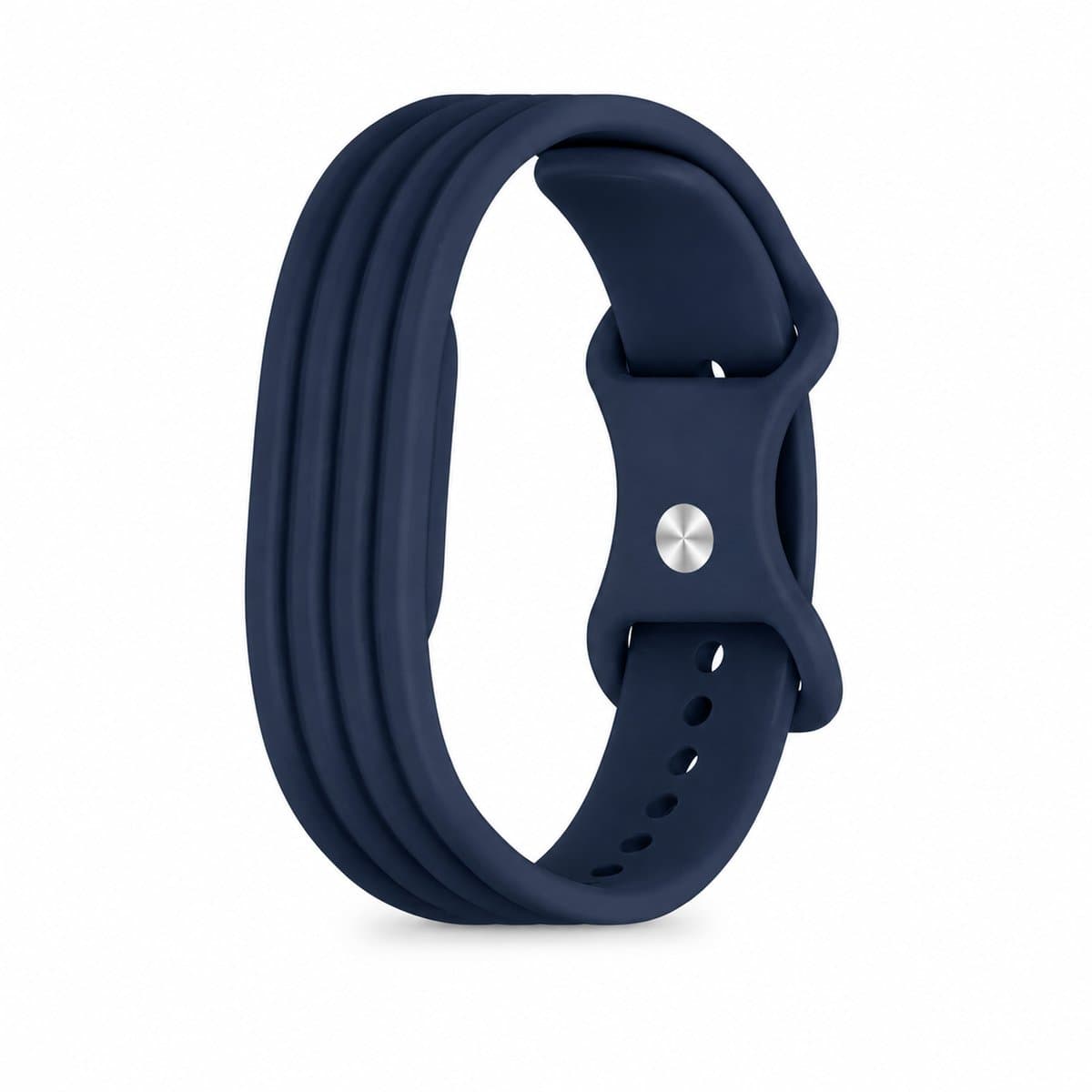 Celaris Siliconen Bandje Geschikt voor Fitbit Air – Donkerblauw – Smal Sportbandje – Verstelbaar en Comfortabel