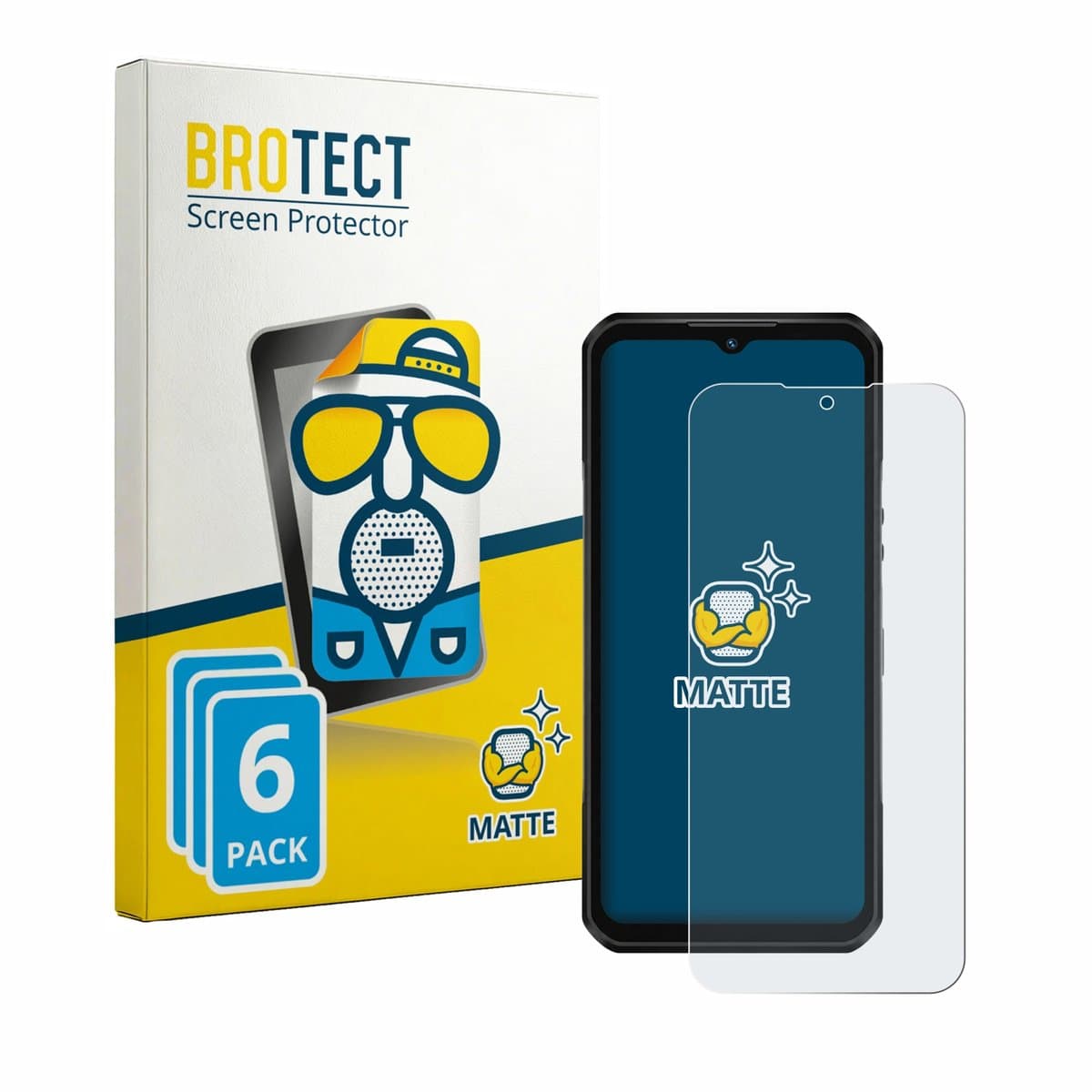 BROTECT - Screenprotector voor Oukitel WP66 - Folie Beschermfolie matte 6 Stuks
