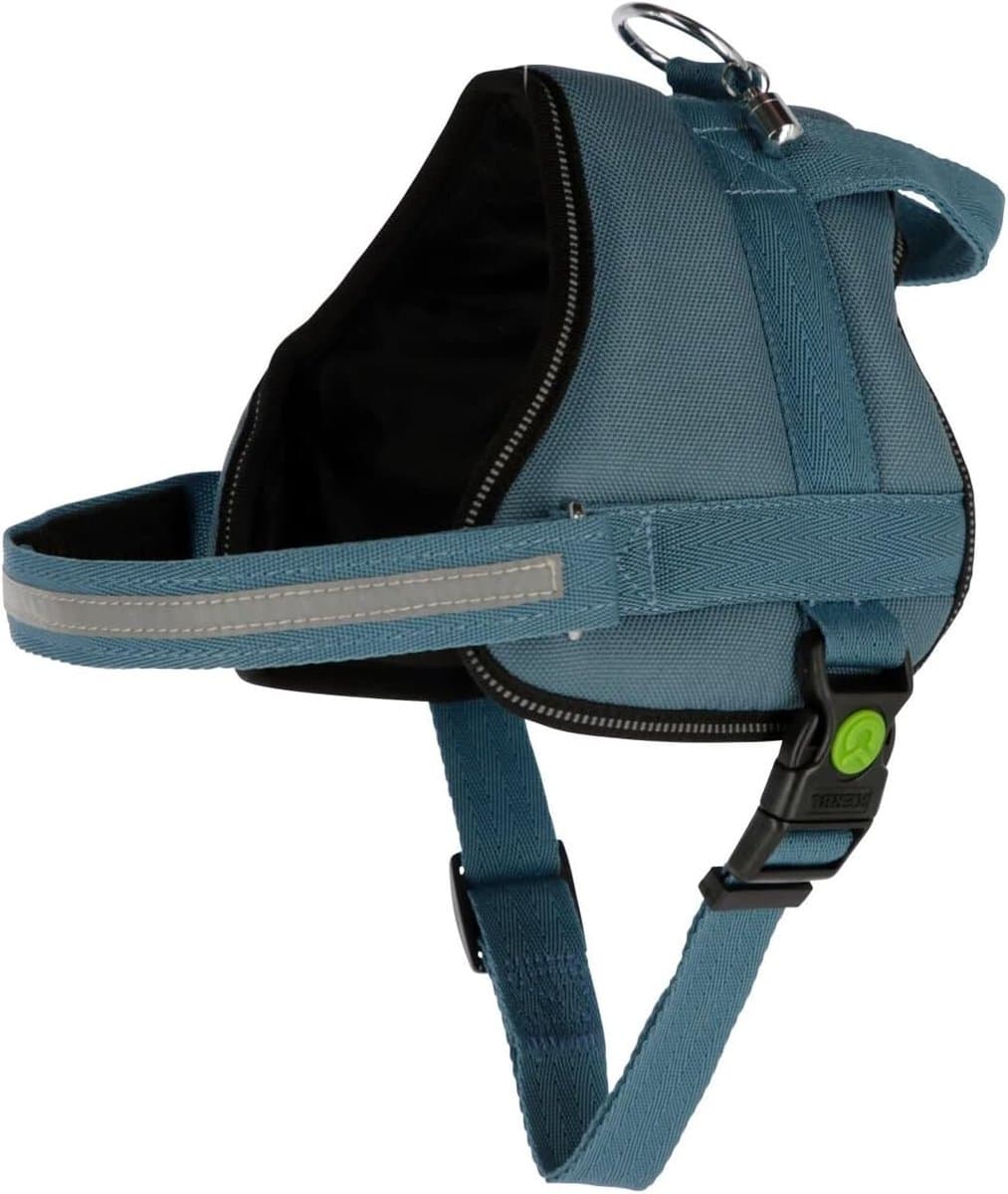Honden Harnas - Honden Tuigje - Veilig Wandelen - Ademend Polyester - 25mm x 64-90cm - Petrol