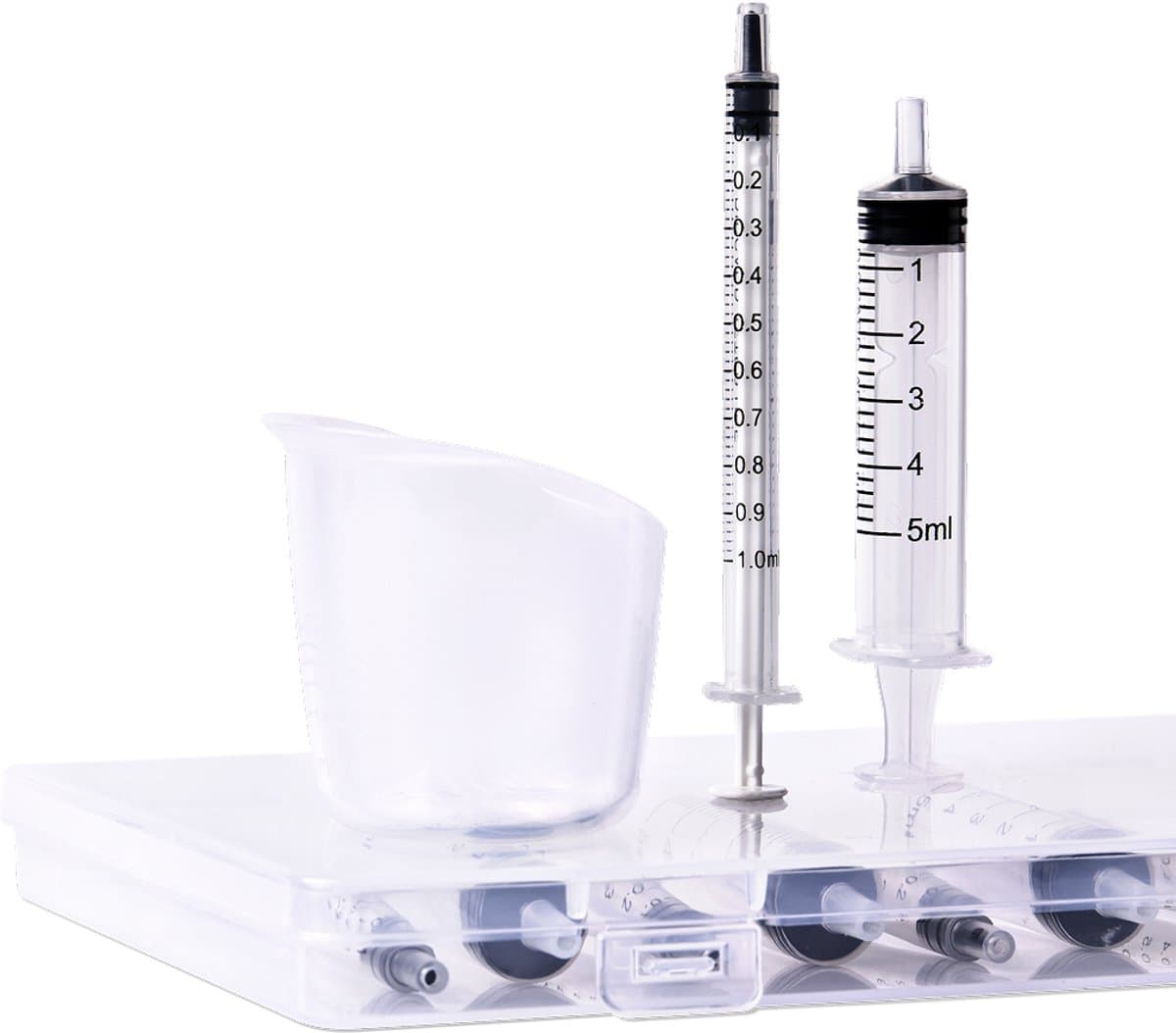 Elvie Colostrum Collector Kit - 20 st Colostrum spuitjes om moedermelk te verzamelen - Incl. 20 moedermelkspuitjes 1 ml en 5 ml, 22 labels en opvangbeker - Vanaf 37 weken zwangerschap