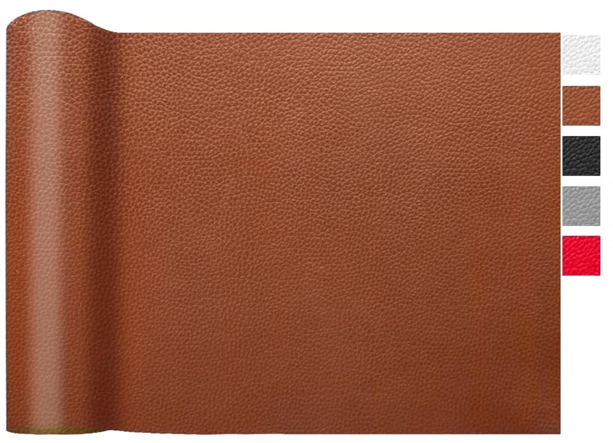 Dailygoods- Kunstleer Waterdicht - Bruin - 400 x 140 cm - Korrelige Structuur - Slijtvast - Onderhoudsvriendelijk - Ideaal voor Stoffering - Imitatieleer