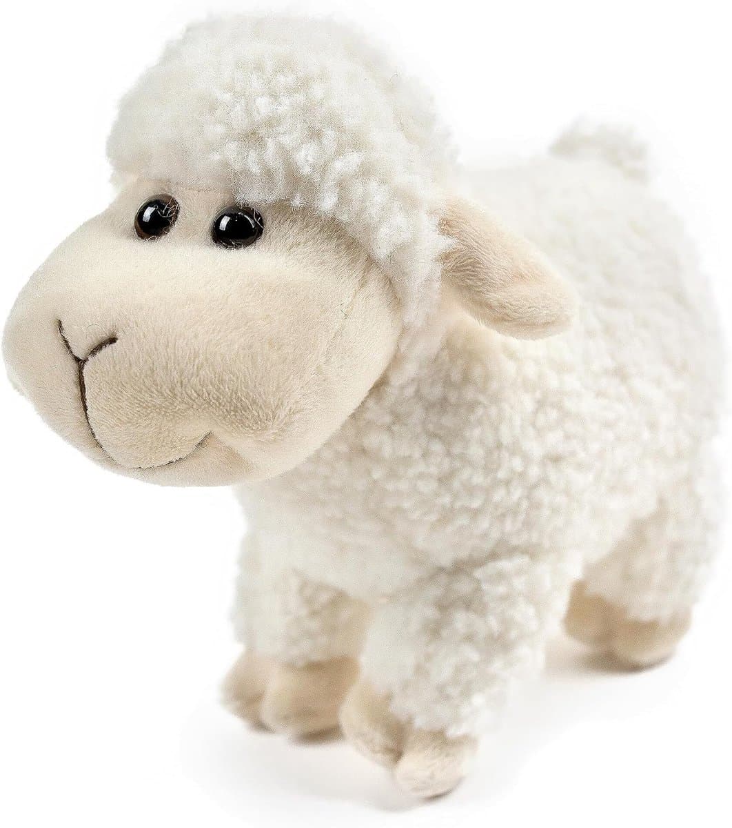 lilizzhoumax Schapendier, 24 cm, gesimuleerd dier, Kawaii schaap, knuffeldier, realistisch schaap, pluche speelgoed, Pasen, cadeau voor vrienden, jongens, meisjes, kinderen