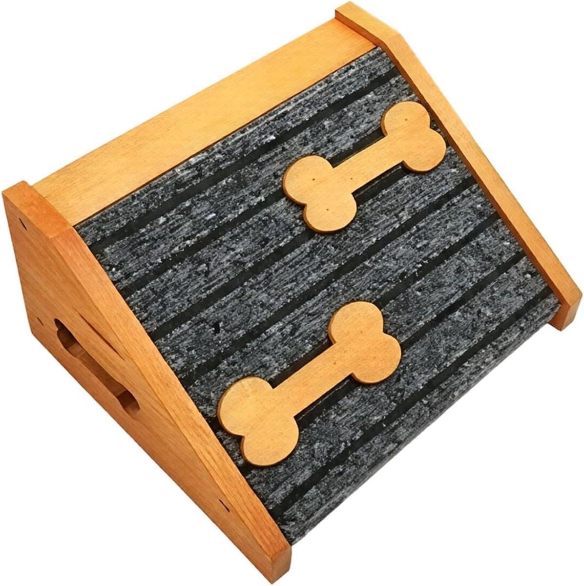 Hondenhelling Hout - Huisdier Opstapje - Veilig Meubels Bereiken - Antislip Technologie - 30x25x15 cm - Bruin