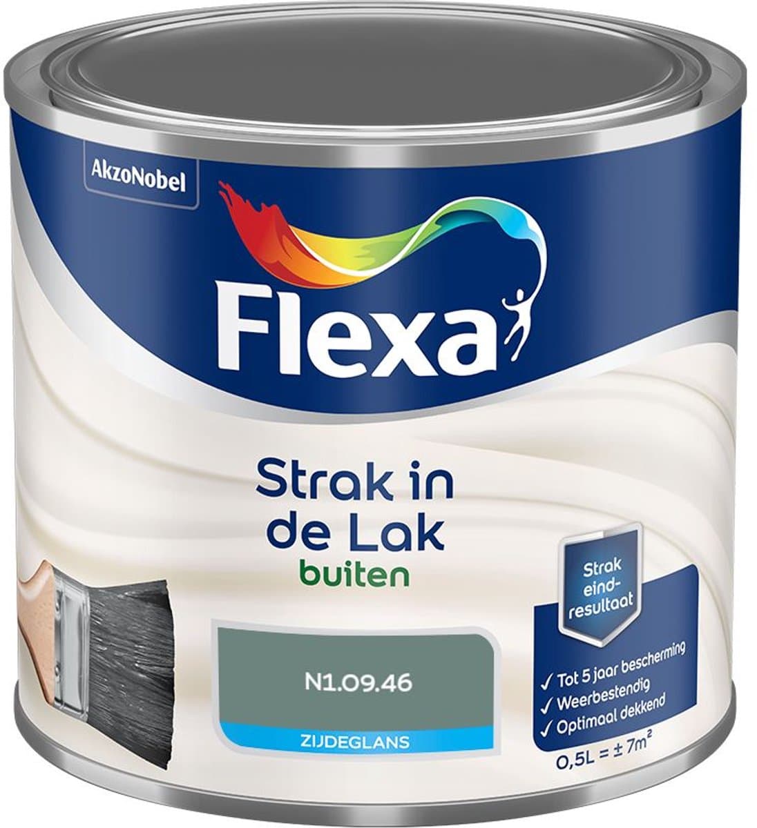 Flexa - Strak In De Lak Buitenlak Zijdeglans - N1.09.46 - Mengverf - 500 Ml