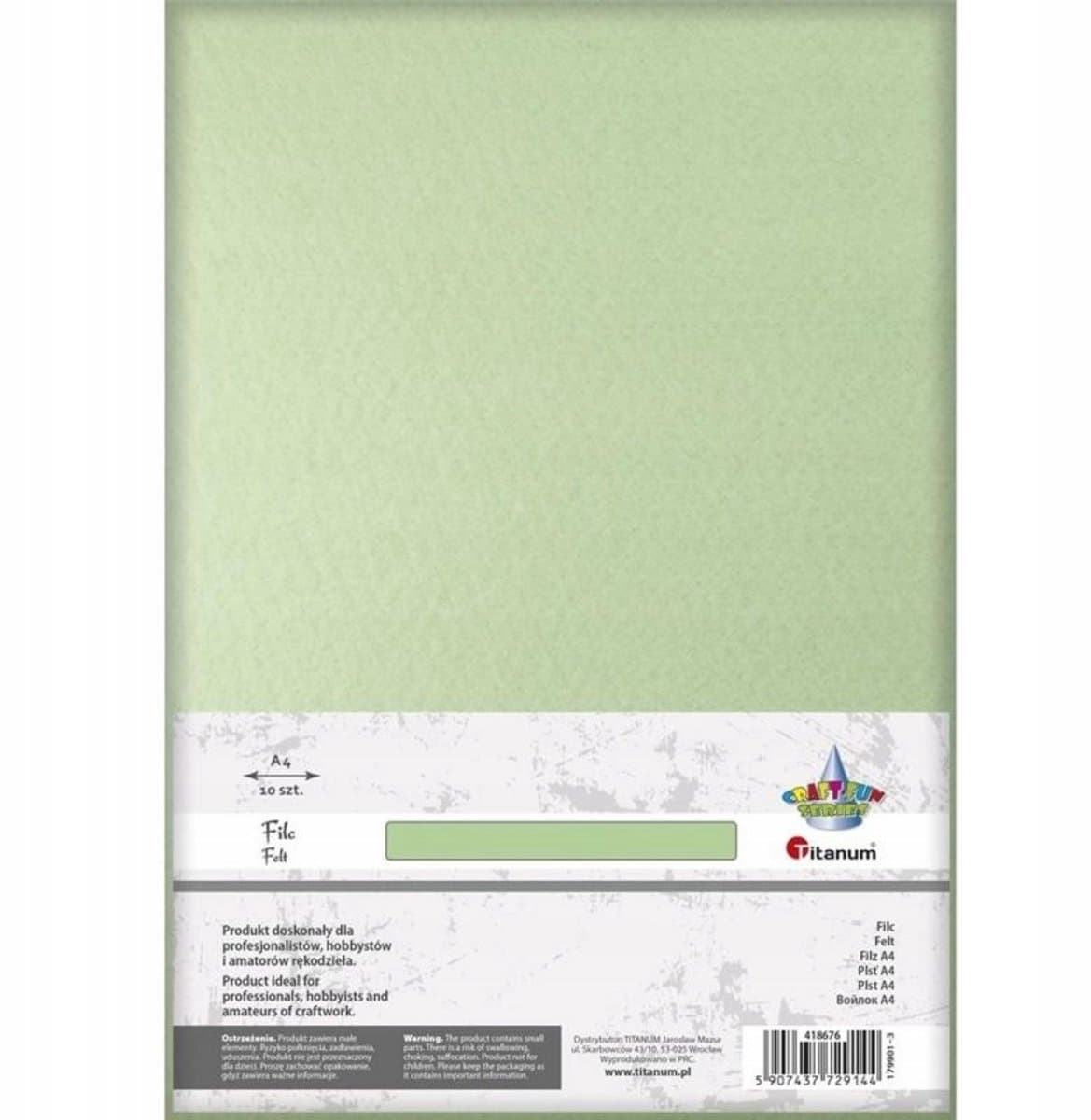Decoratief Vilt A4 Pistache Groen Titanum - 1 Stuk