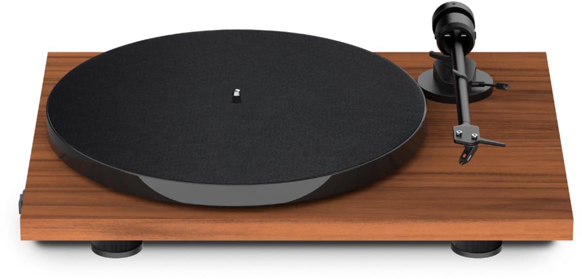 Pro-Ject E1 Phono AT3600L Platenspeler Voorversterkt - Hoogwaardig Geluid - Direct Speelklaar - Naadloze Streaming - Walnoot