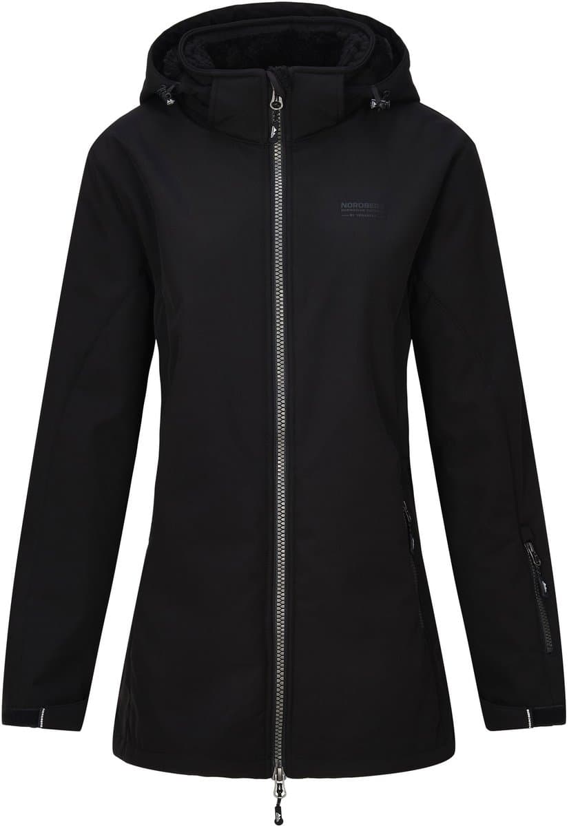 Nordberg Tiara Softshell Outdoorjas Dames - Zwart - Maat XXL