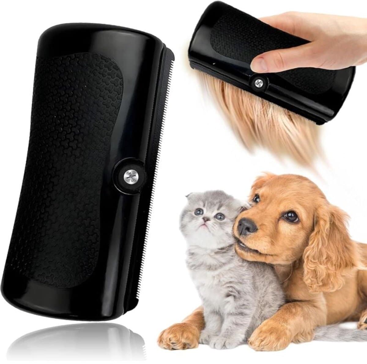 1 stuks huisdierenborstel- ontharingskam voor honden en katten- borstel voor verzorging en het verwijderen van dood haar