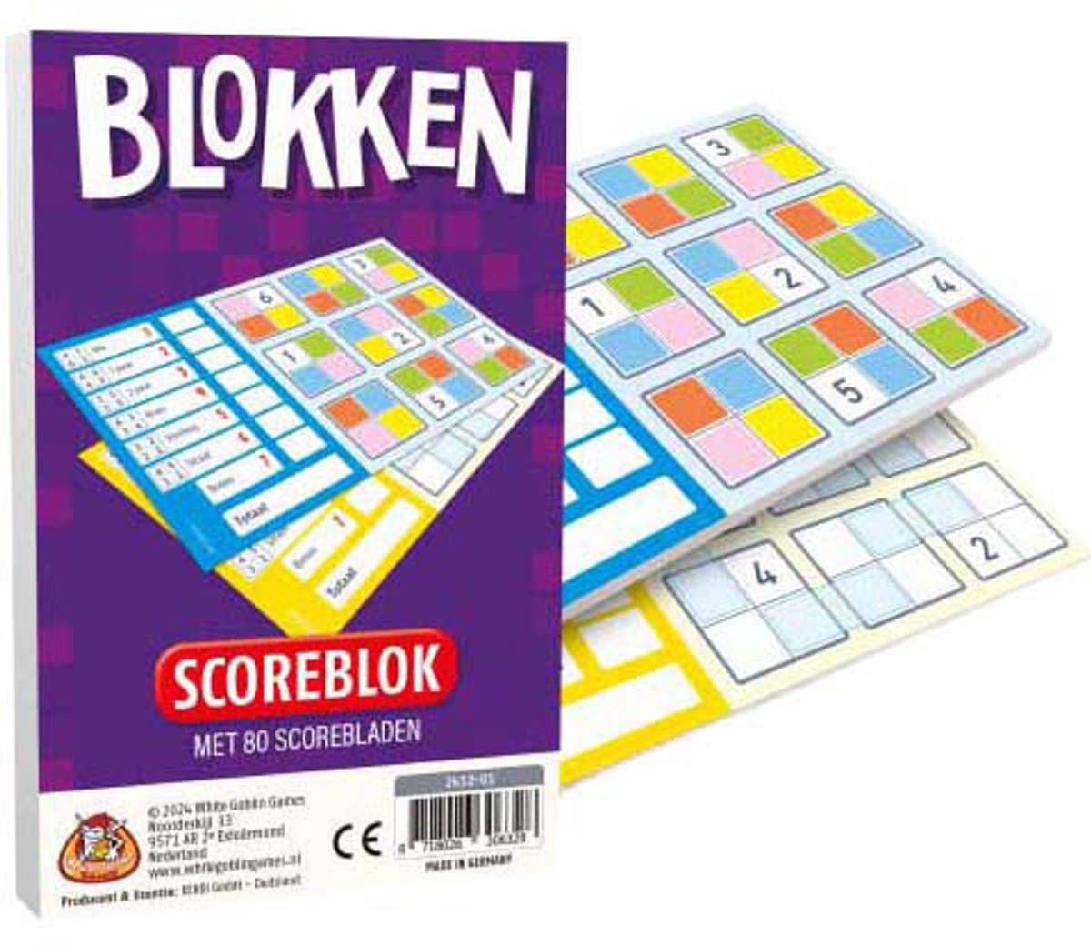 White Goblin Games - Blokken bloks - Dobbelspel - 1 tot 15 spelers - Extra aanvulblok - Alleen of met een grote groep - Familiespel