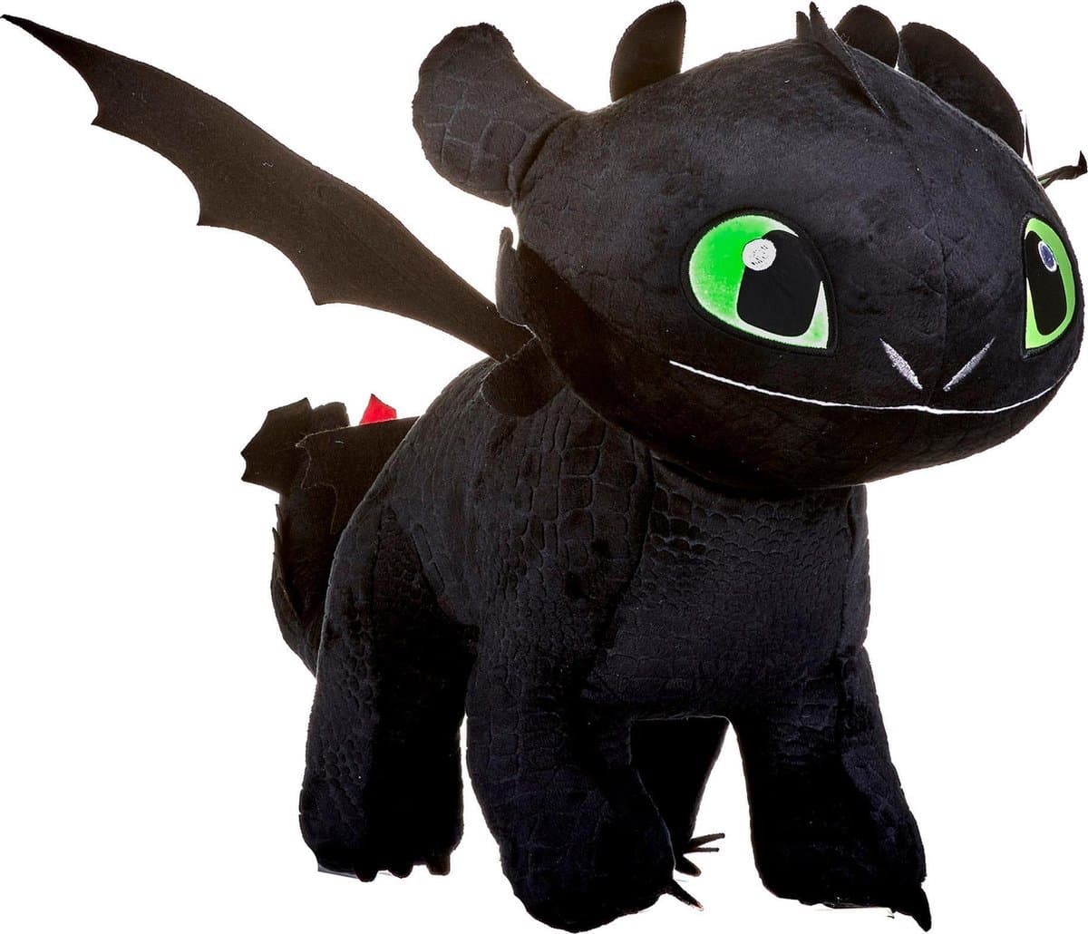How to train your Dragon / Hoe tem je een Draak - Knuffel - Tandloos - Toothless - Pluche - Zwart - 35 cm