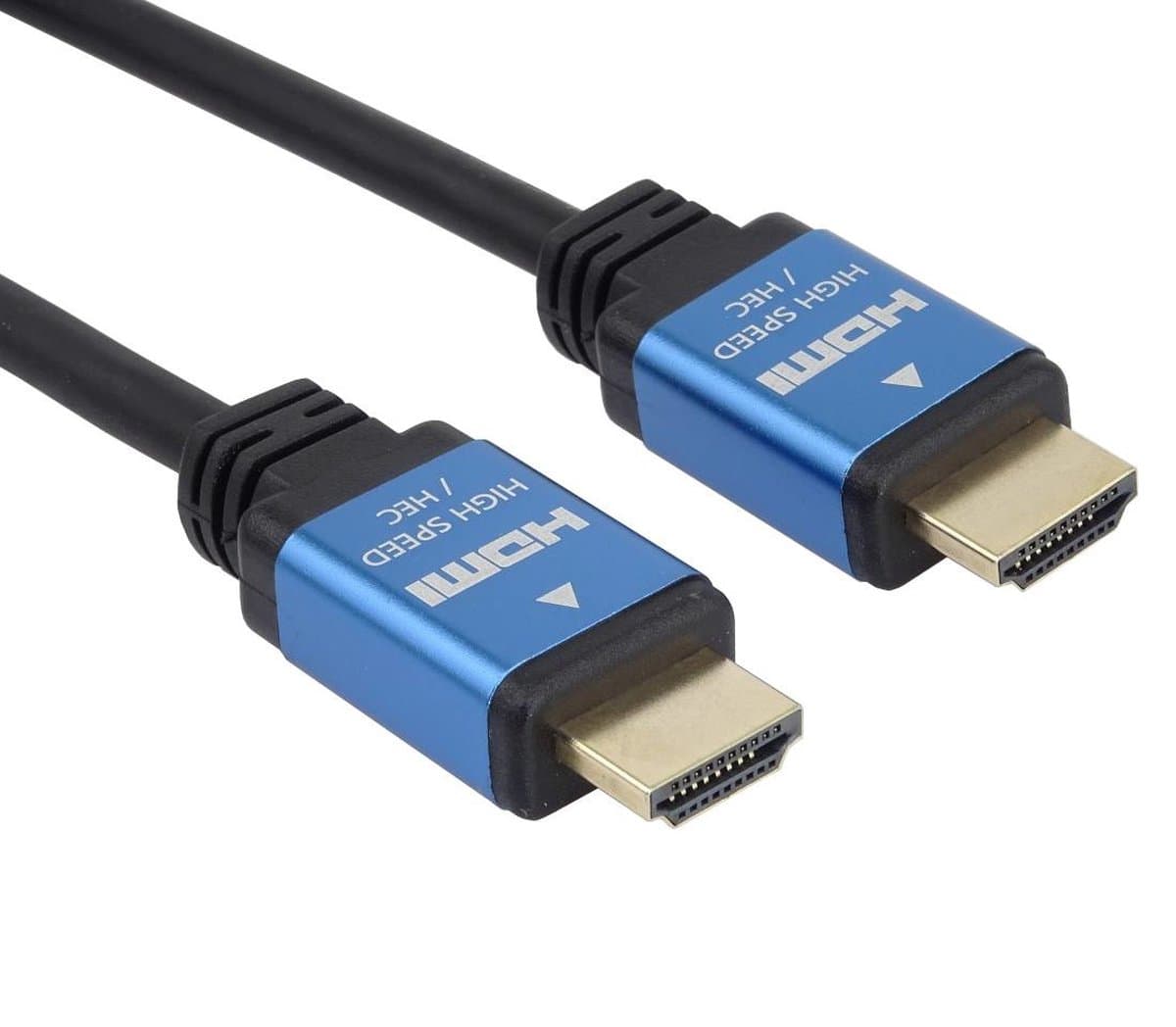 PremiumCord KPHDM2A3 HDMI kabel 3 m HDMI Type A (Standaard) Zwart, Blauw