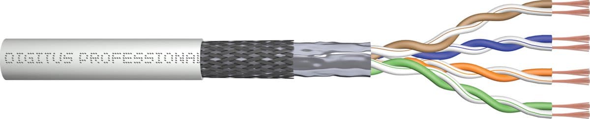 CAT5e sFTP kabel op rol 305 meter koper flexibele kern